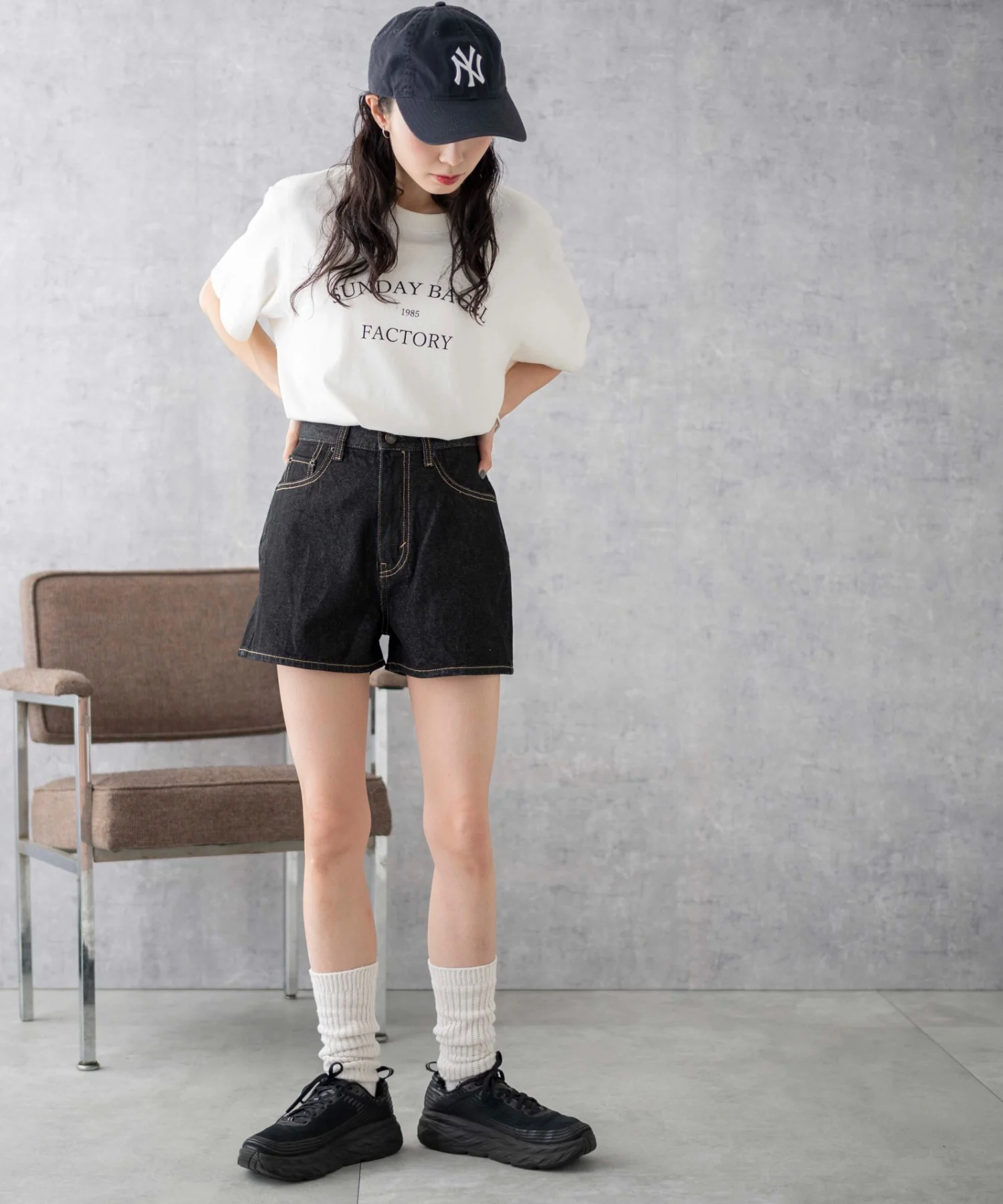 台形デニムショートパンツ - Image 13