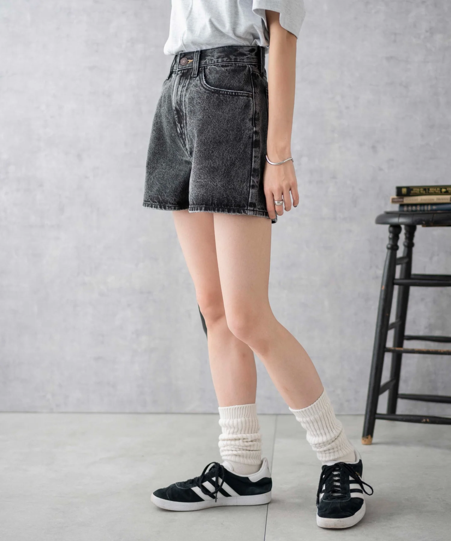 台形デニムショートパンツ - Image 16