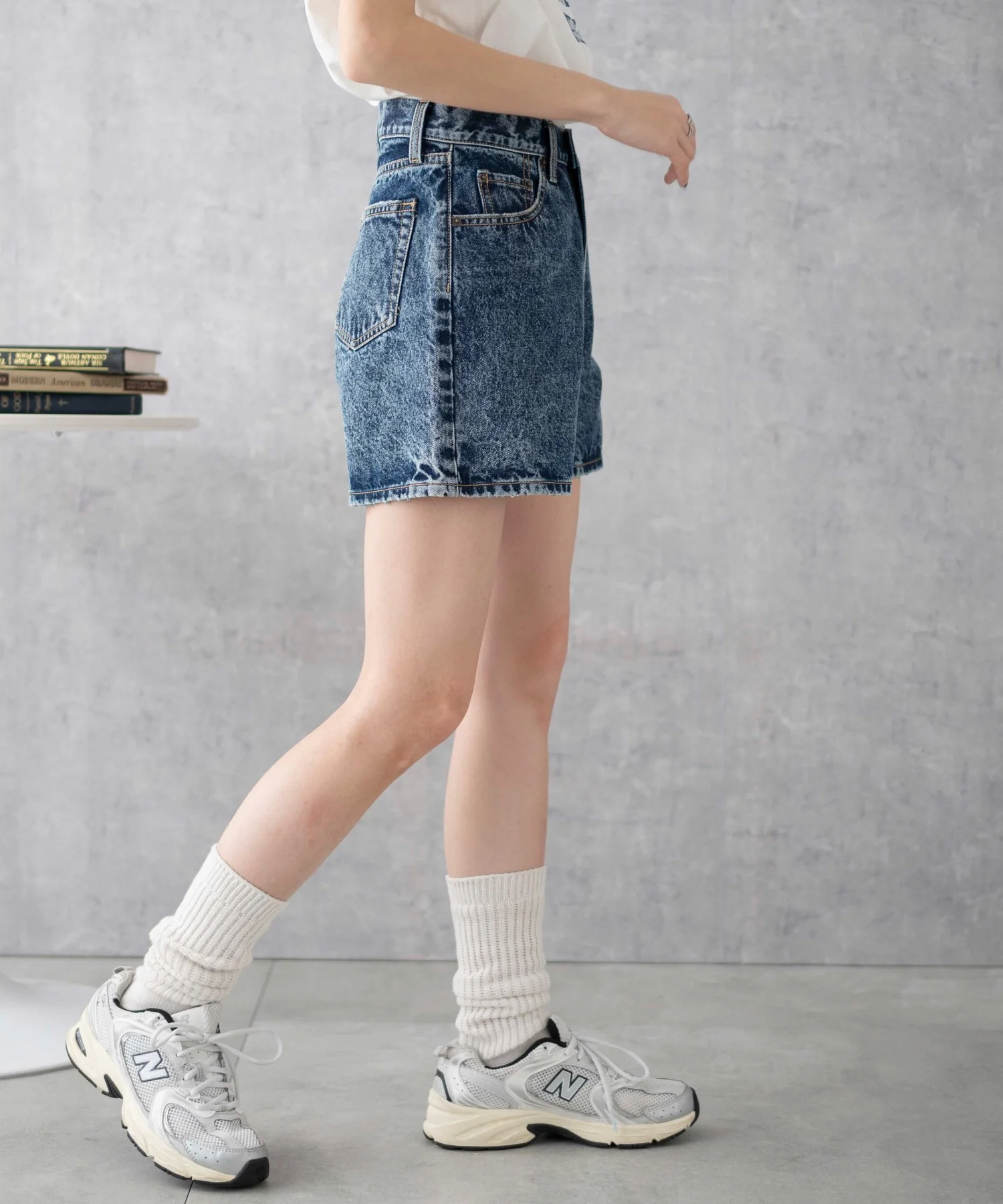 台形デニムショートパンツ - Image 24