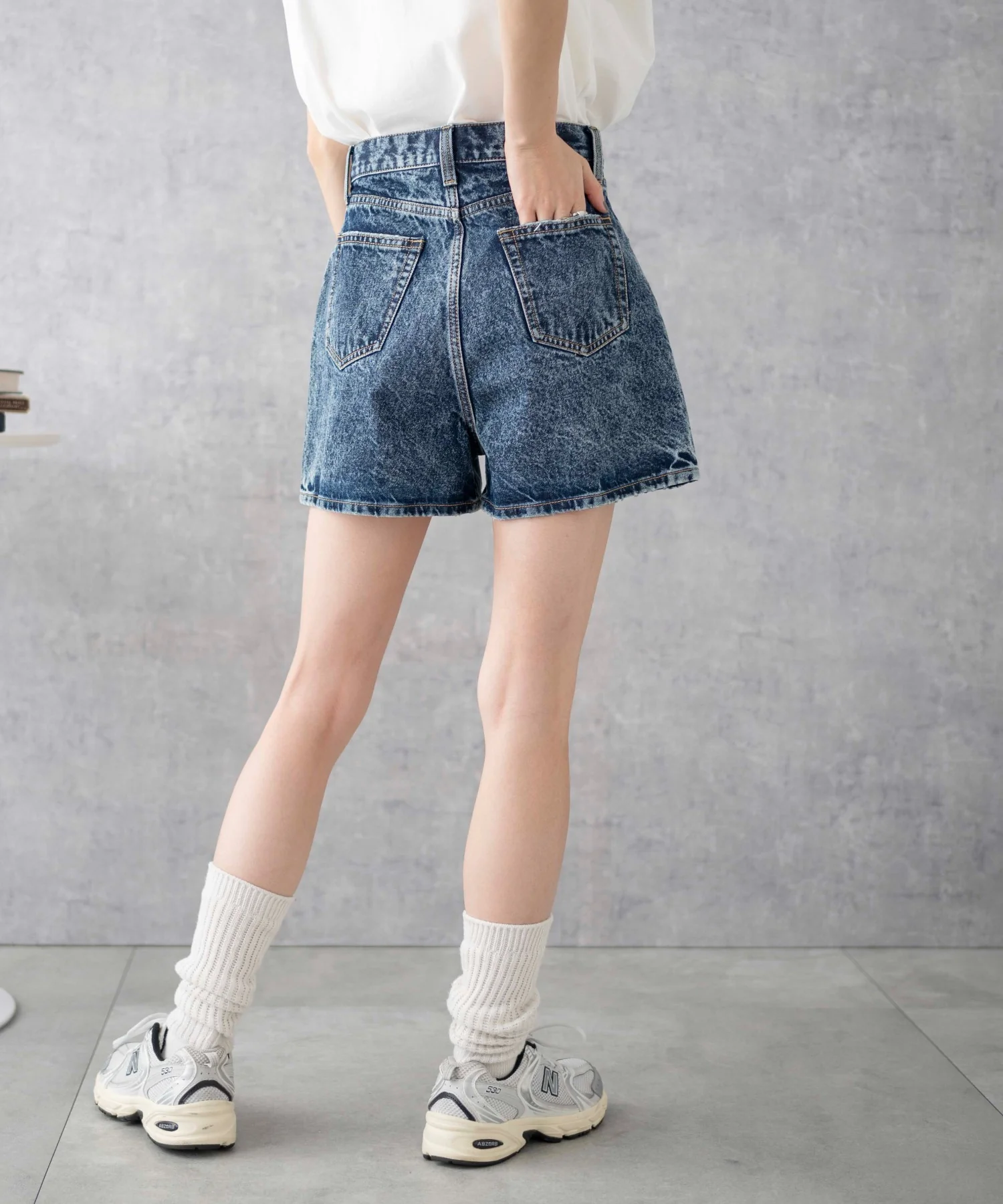 台形デニムショートパンツ - Image 26