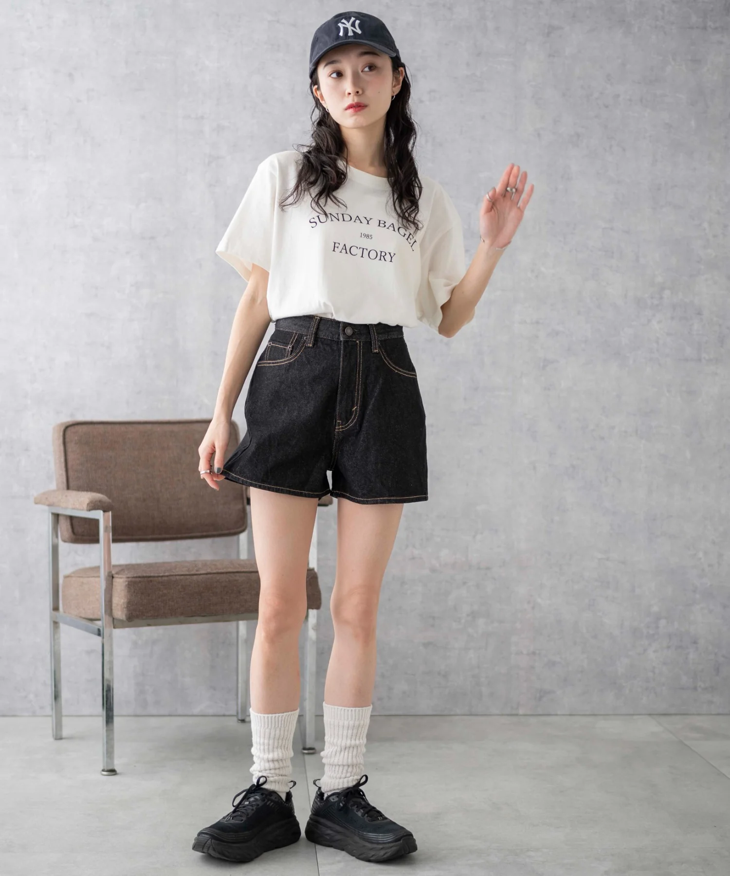 台形デニムショートパンツ - Image 39
