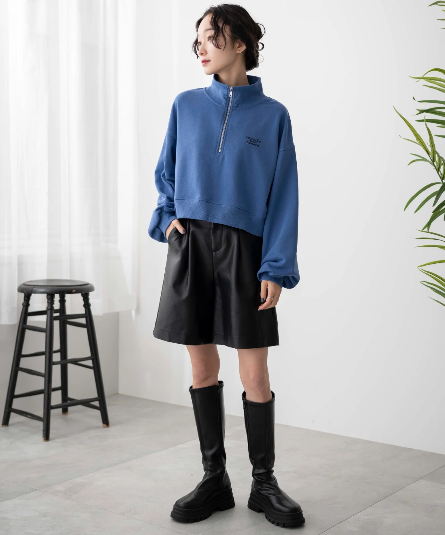 ハーフジップショートスウェット - Image 15