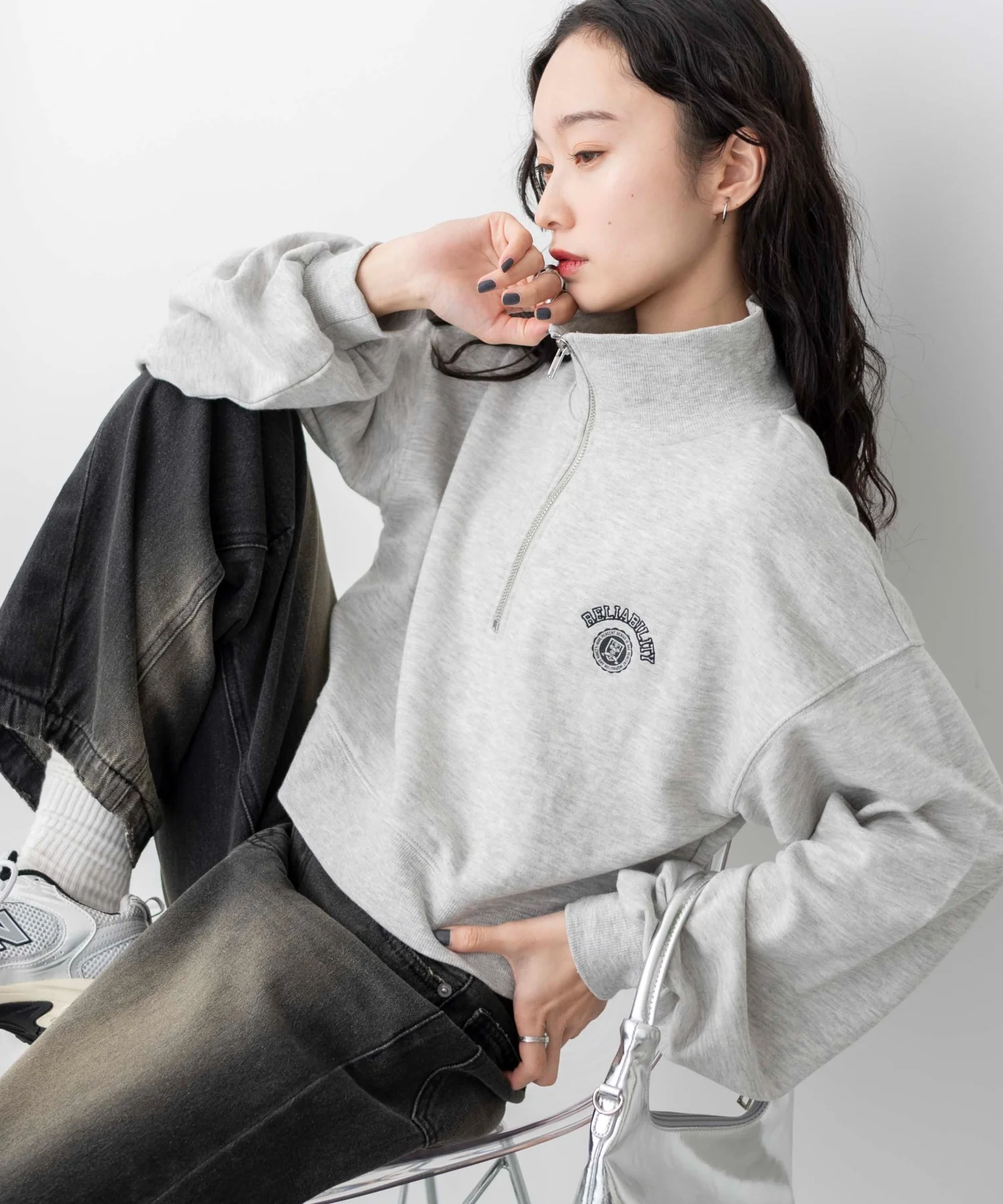 ハーフジップショートスウェット - Image 3