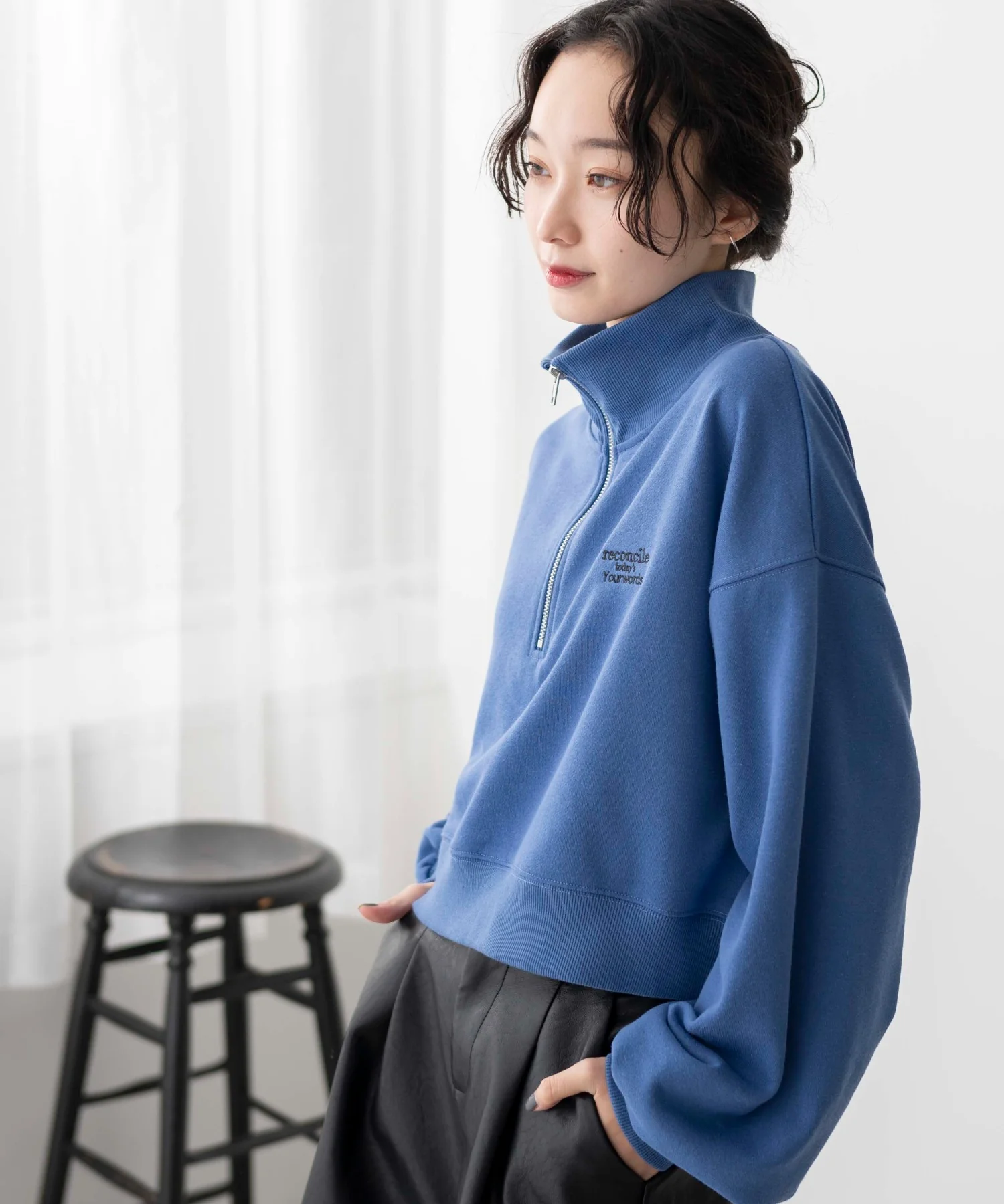 ハーフジップショートスウェット - Image 30