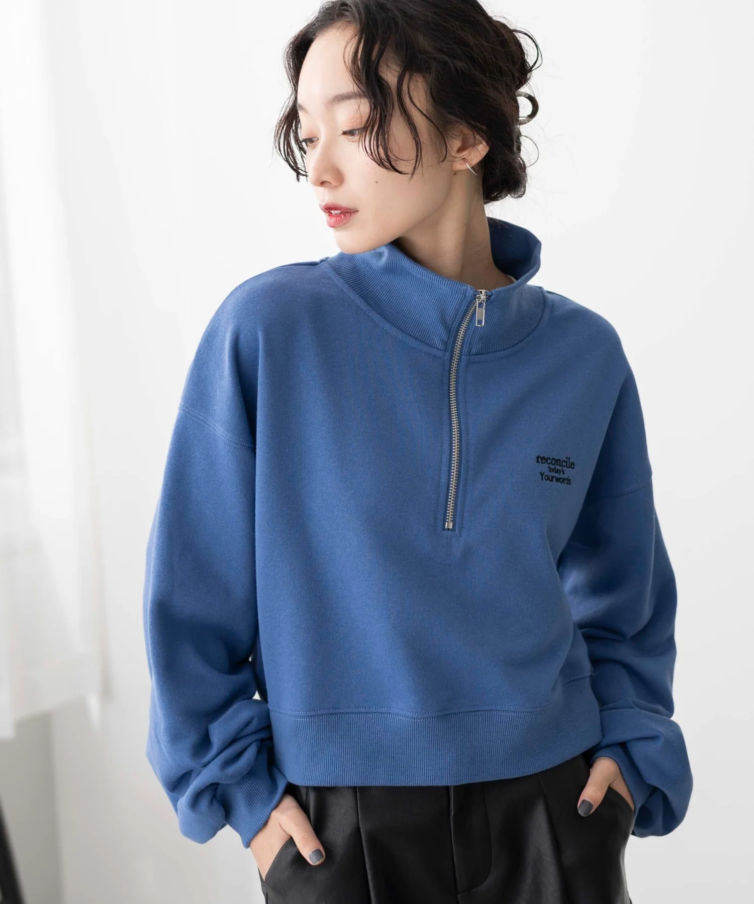 ハーフジップショートスウェット - Image 31