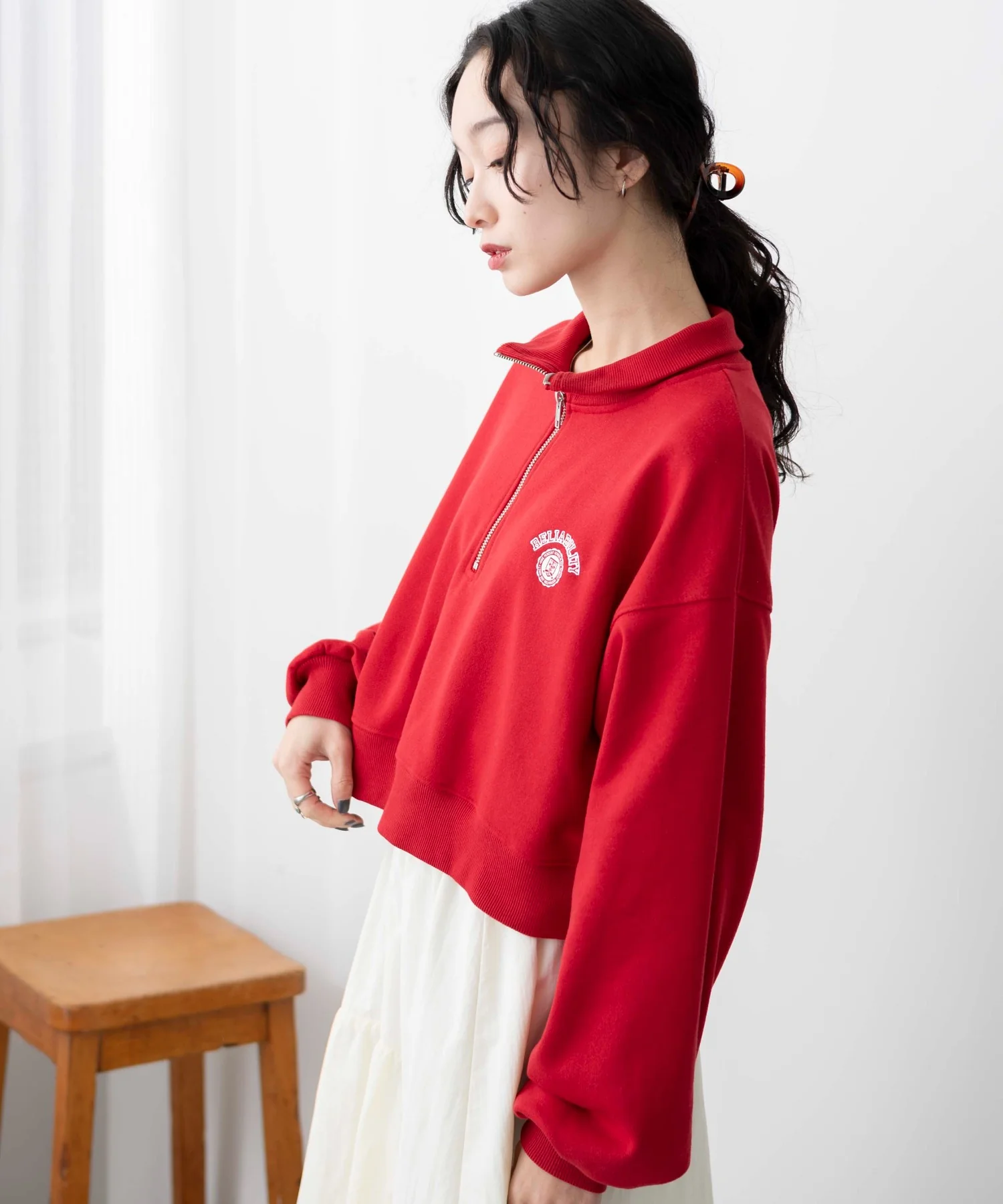 ハーフジップショートスウェット - Image 42