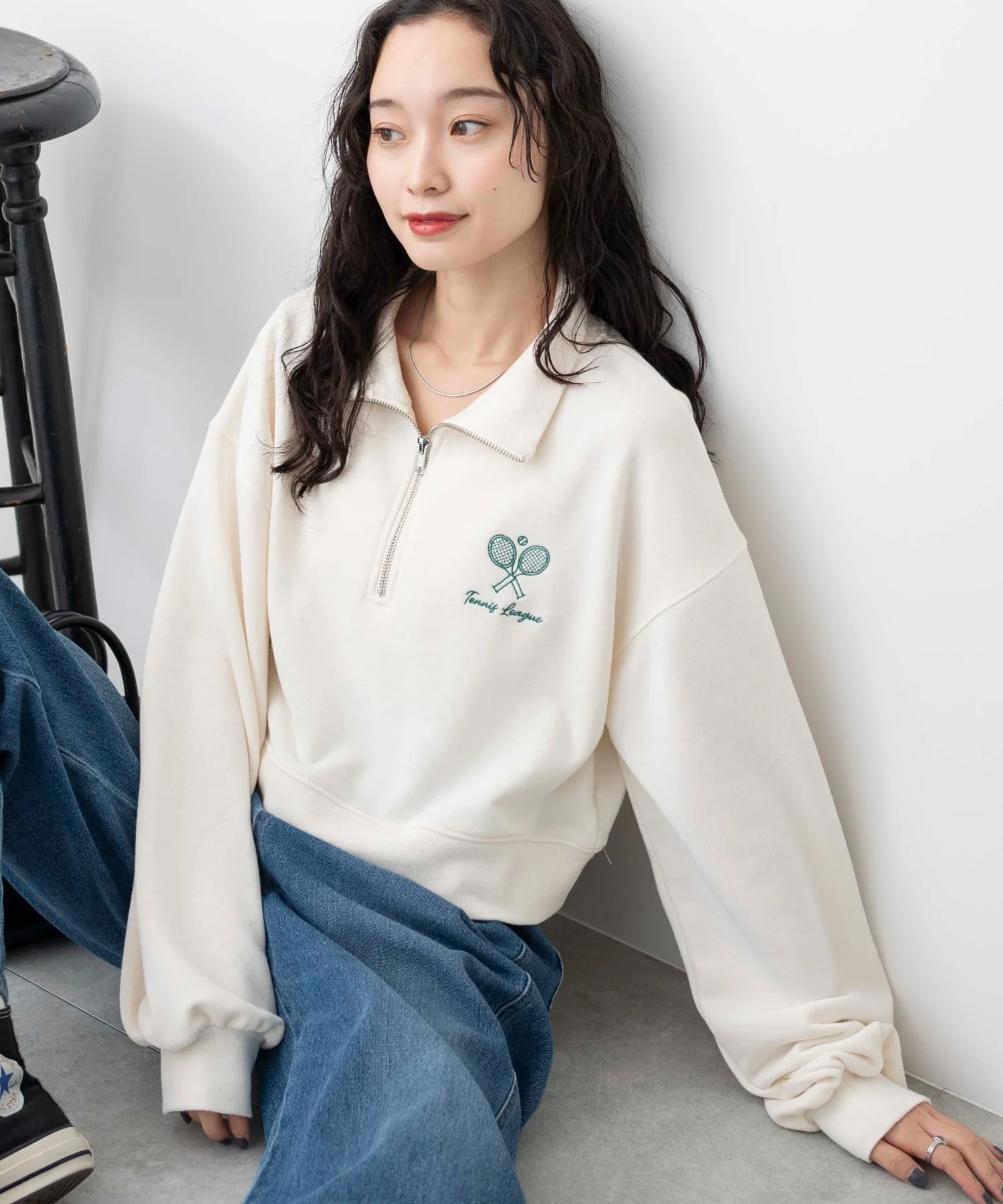 ハーフジップショートスウェット - Image 5