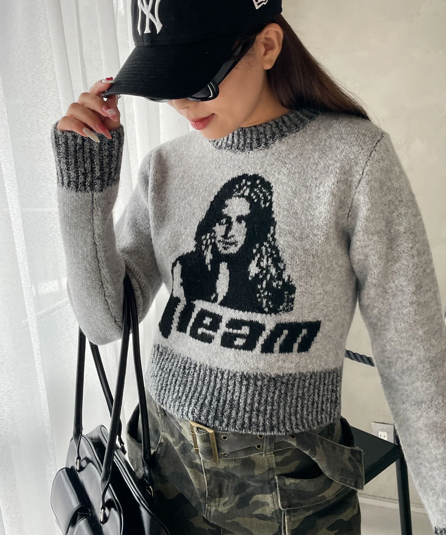 フラッフィーグラフィックちびニット - Image 24