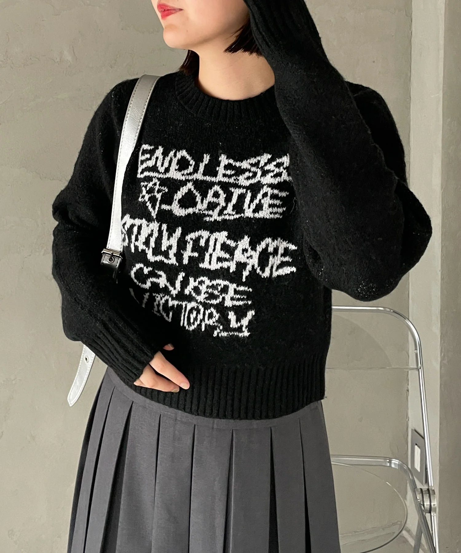 フラッフィーグラフィックちびニット - Image 26