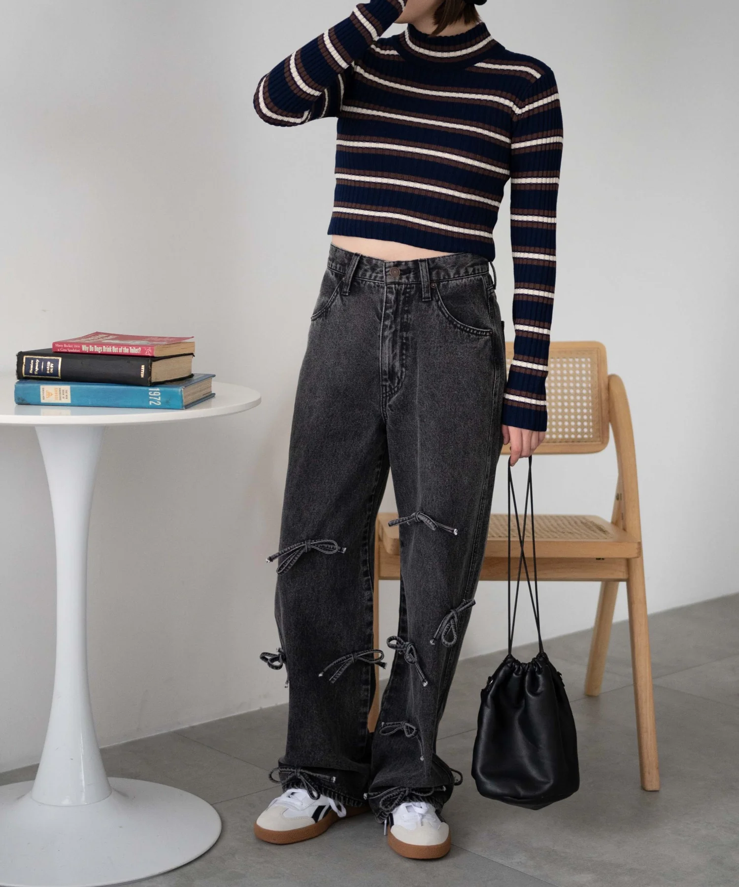 リブハイネックショートニット - Image 32