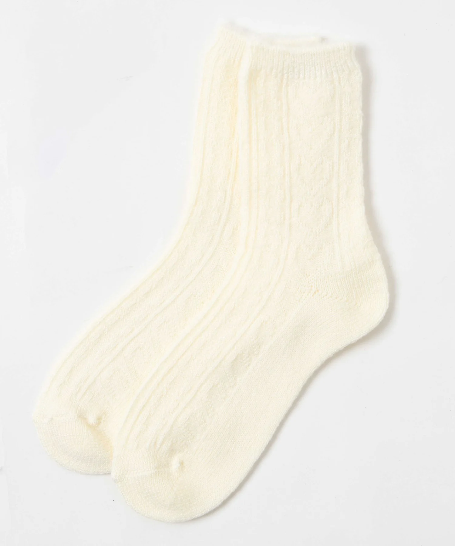 ぽかぽか裏起毛ハートケーブルソックス(23-25cm) - Image 5