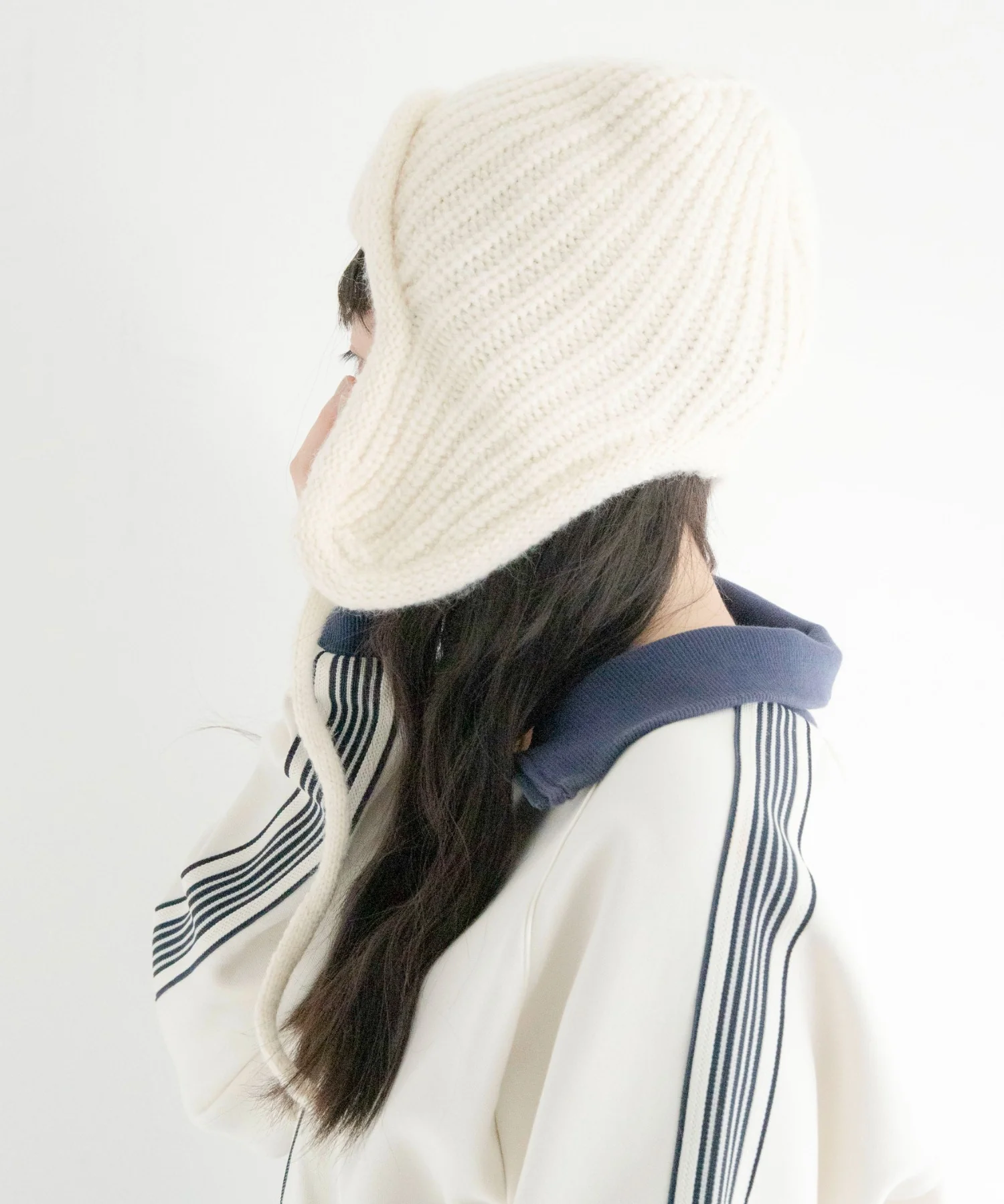 イヤーフラップリブニットキャップ - Image 8
