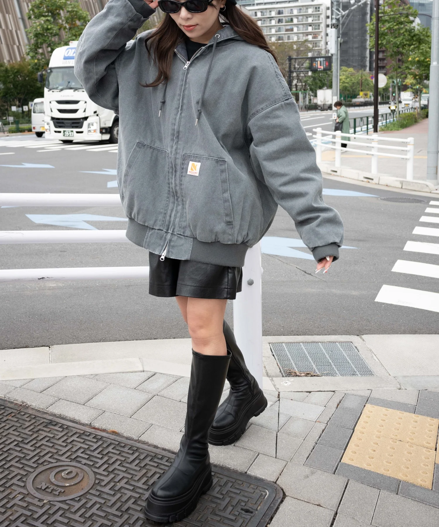 ヴィンテージウォッシュダックフードブルゾン - Image 11