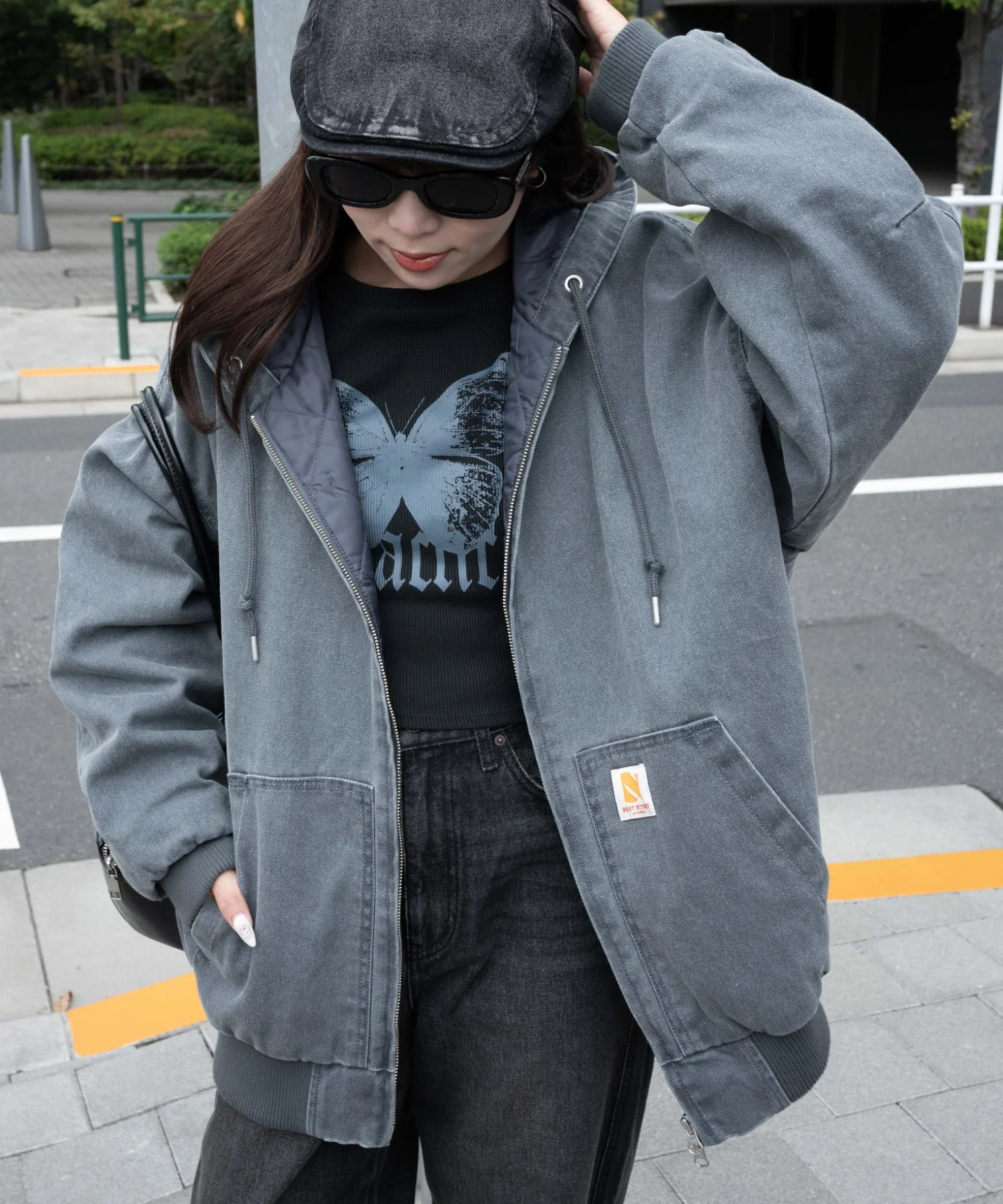 ヴィンテージウォッシュダックフードブルゾン - Image 12