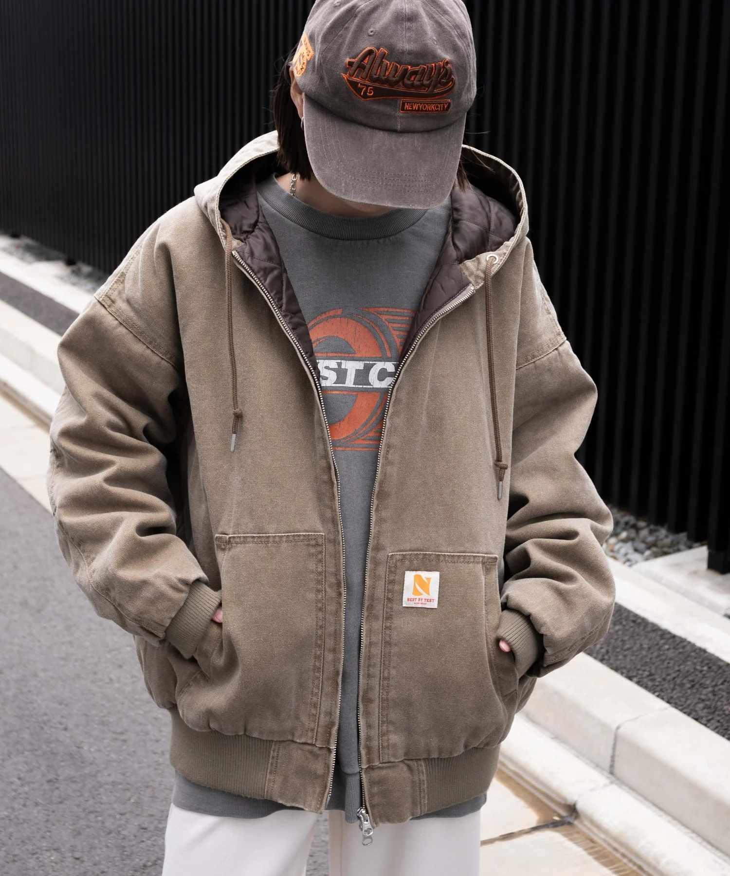 ヴィンテージウォッシュダックフードブルゾン - Image 6
