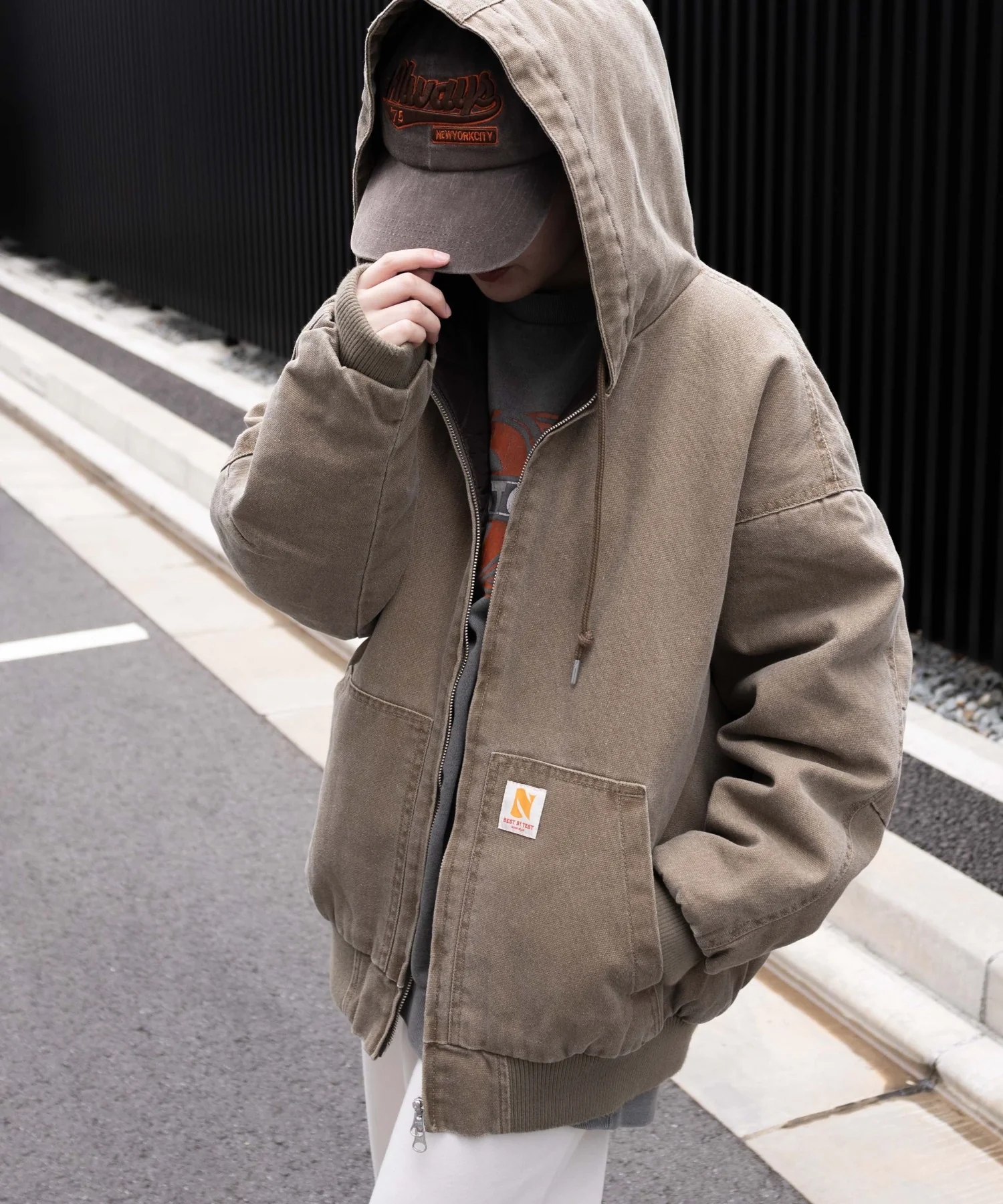 ヴィンテージウォッシュダックフードブルゾン - Image 7