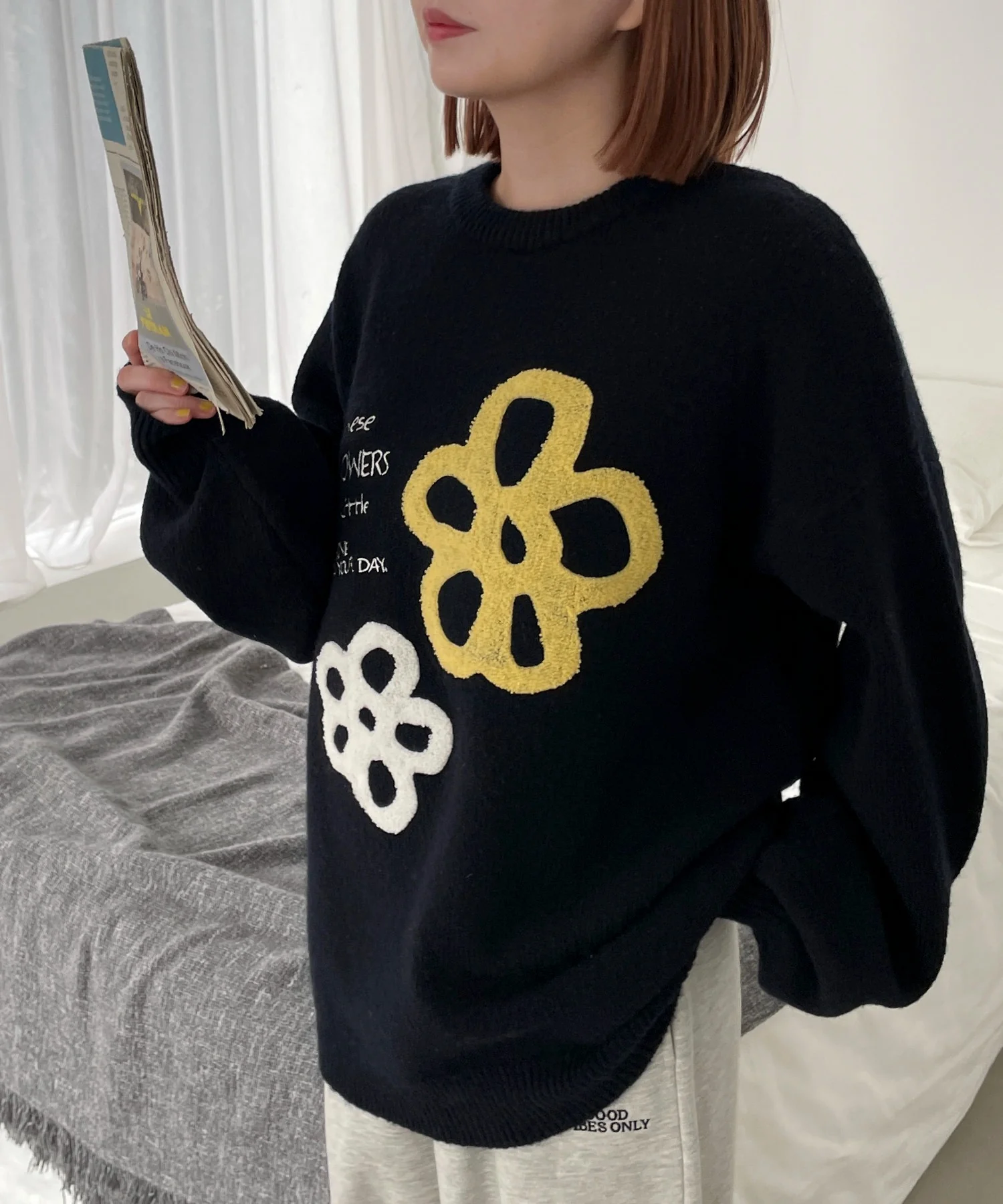 フラッフィーグラフィックBIGニットプルオーバー - Image 125