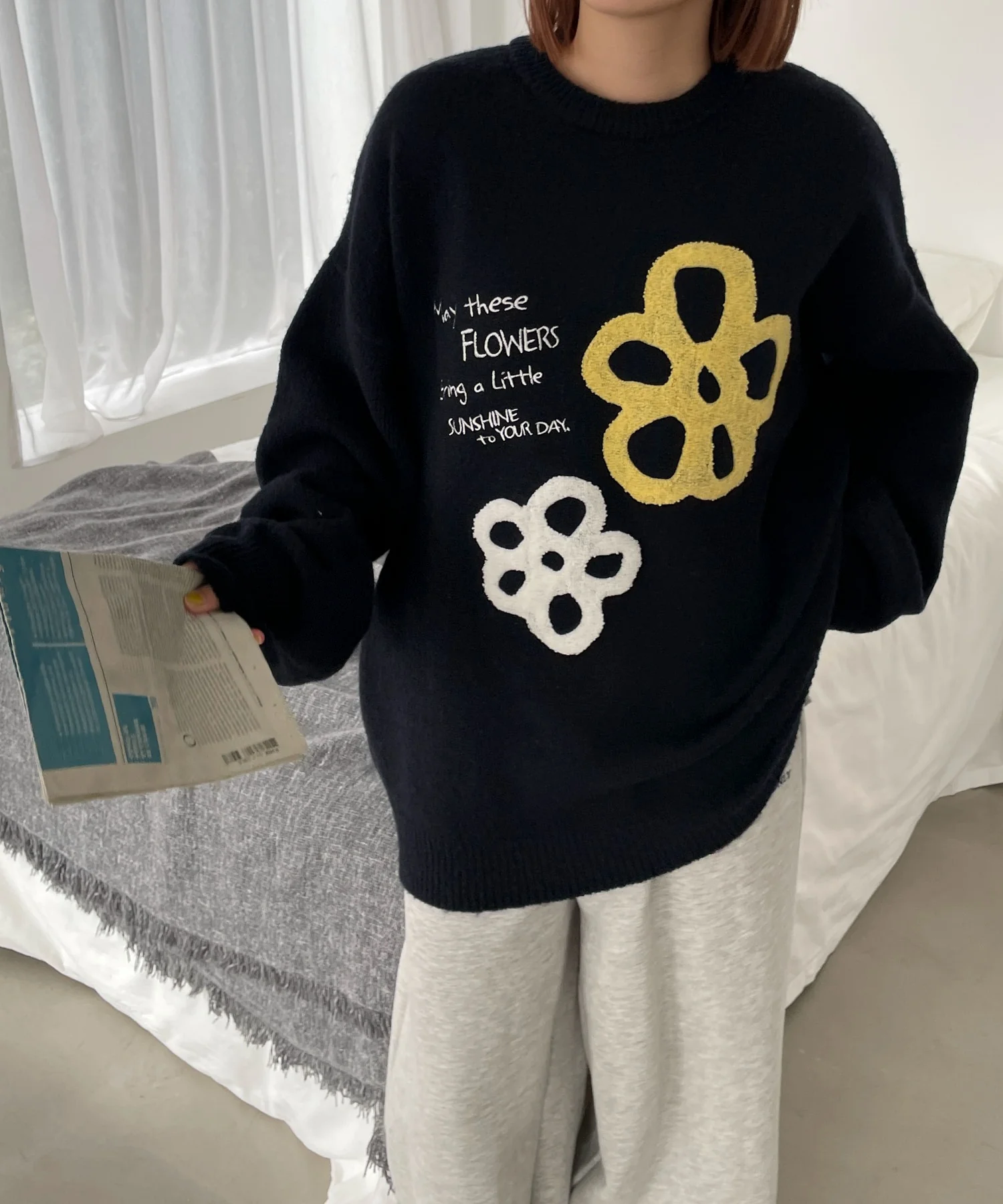 フラッフィーグラフィックBIGニットプルオーバー - Image 126