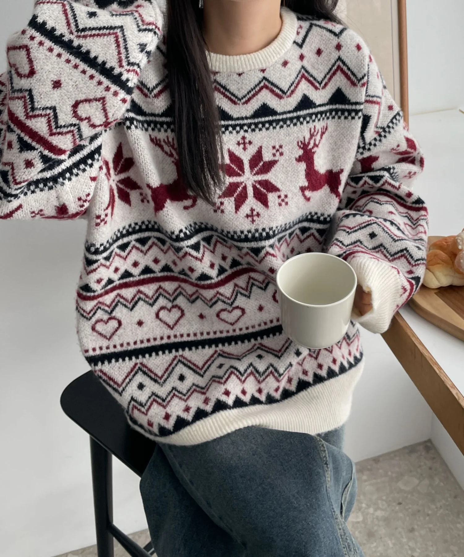 フラッフィーグラフィックBIGニットプルオーバー - Image 14