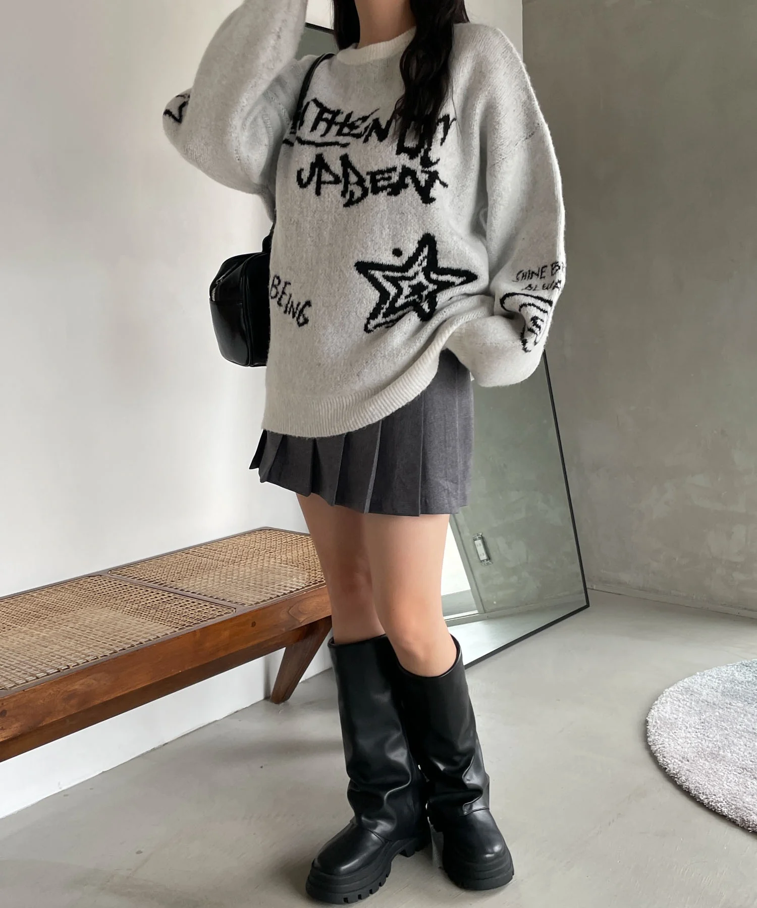 フラッフィーグラフィックBIGニットプルオーバー - Image 19
