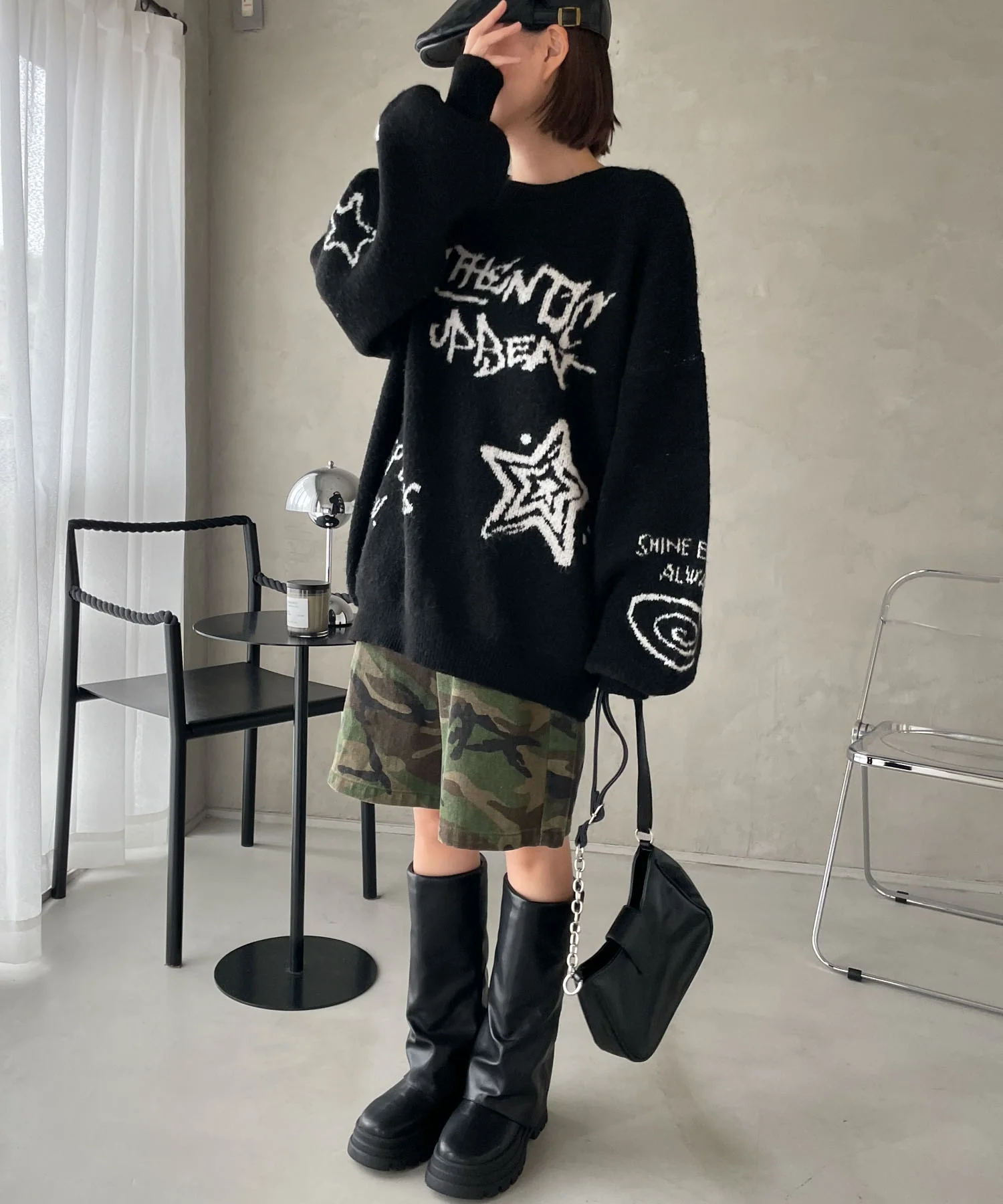 フラッフィーグラフィックBIGニットプルオーバー - Image 28