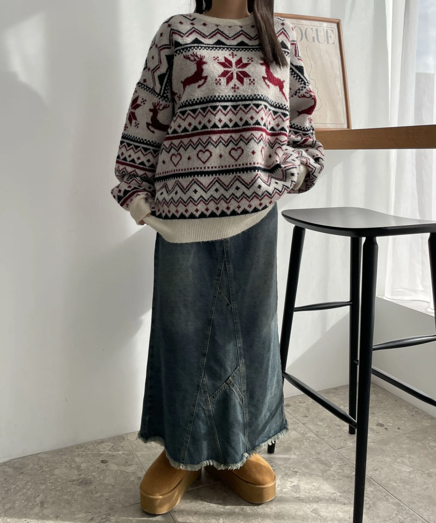 フラッフィーグラフィックBIGニットプルオーバー - Image 32