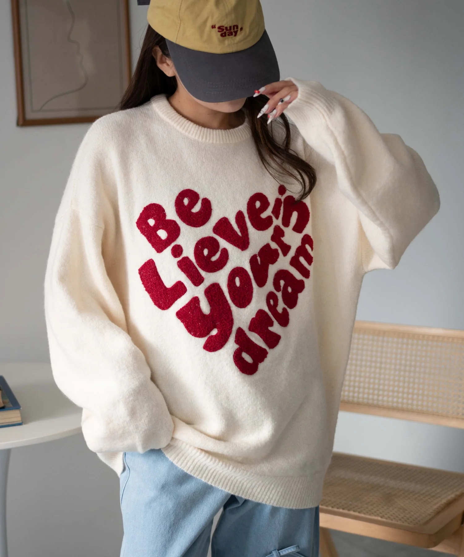 フラッフィーグラフィックBIGニットプルオーバー - Image 54