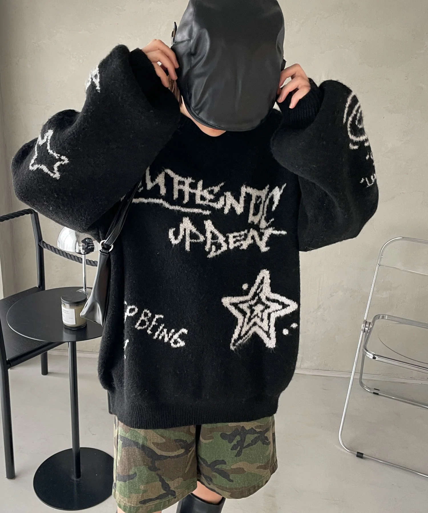 フラッフィーグラフィックBIGニットプルオーバー - Image 6