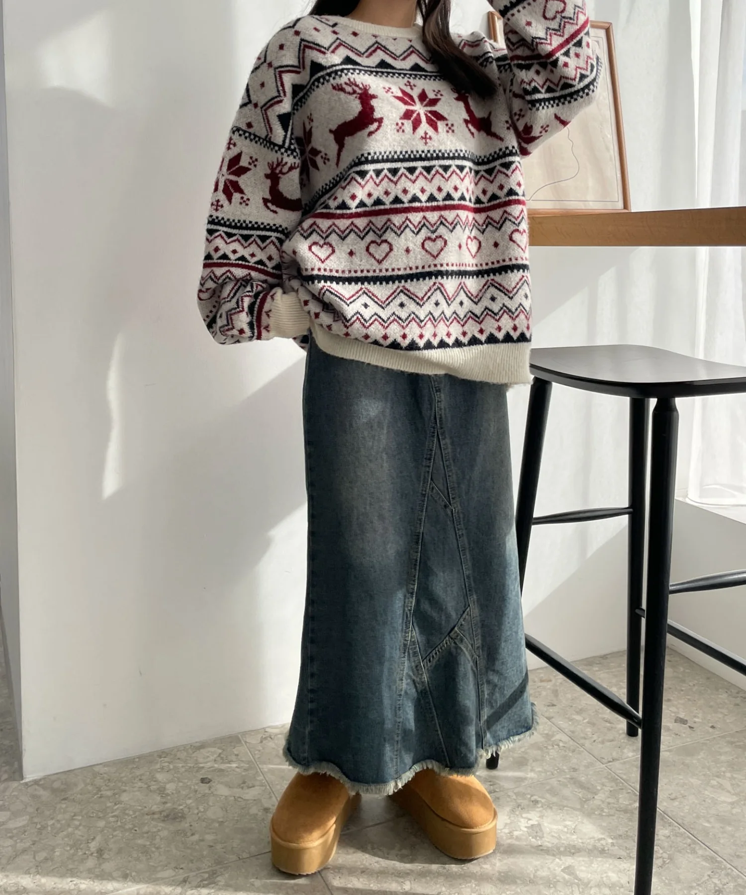 フラッフィーグラフィックBIGニットプルオーバー - Image 82