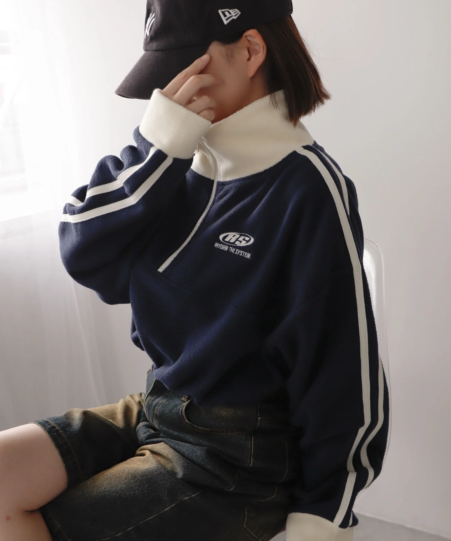 ハーフジップフリースショートプルオーバー - Image 15