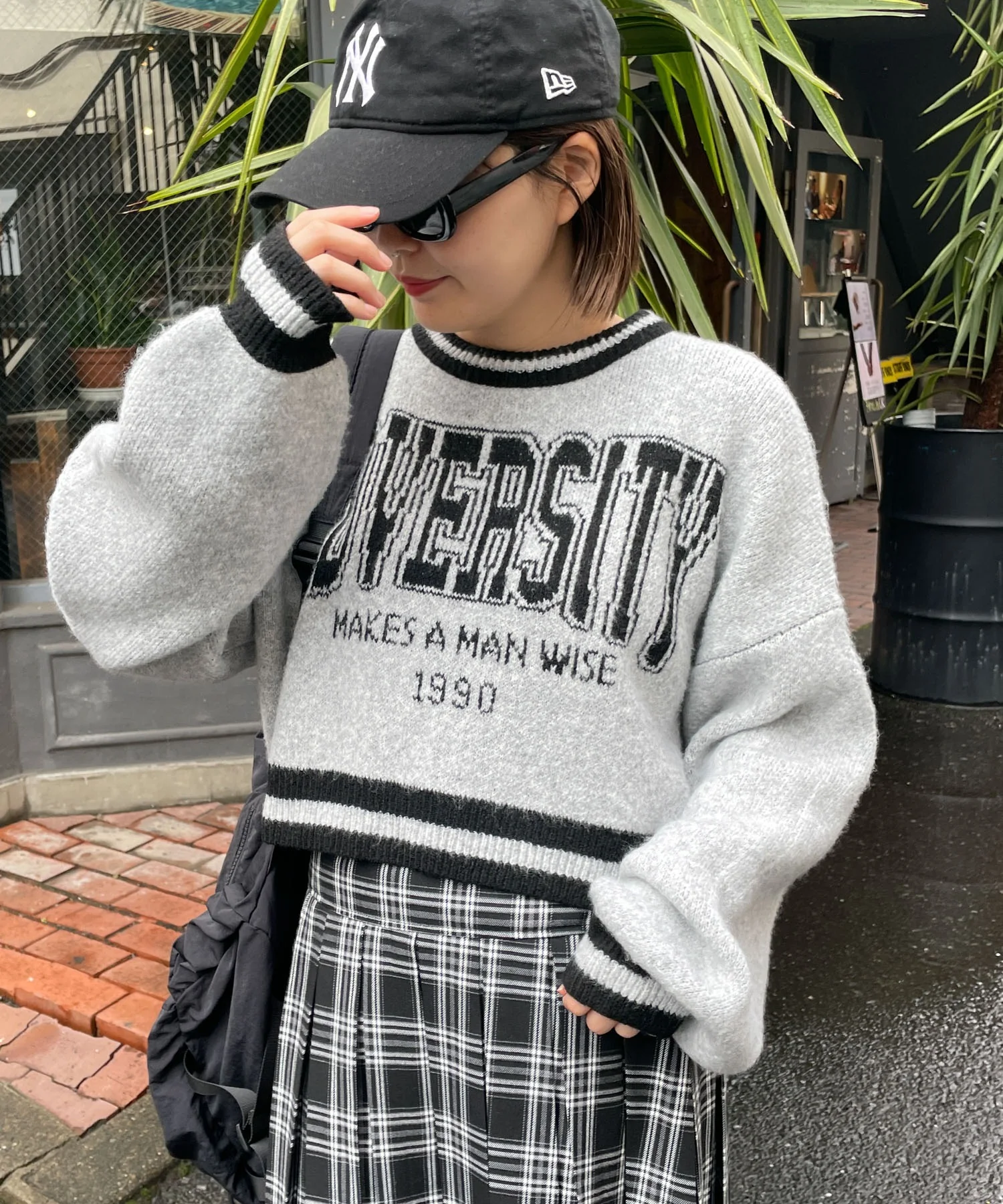 ラインリブフラッフィーショートニット - Image 2