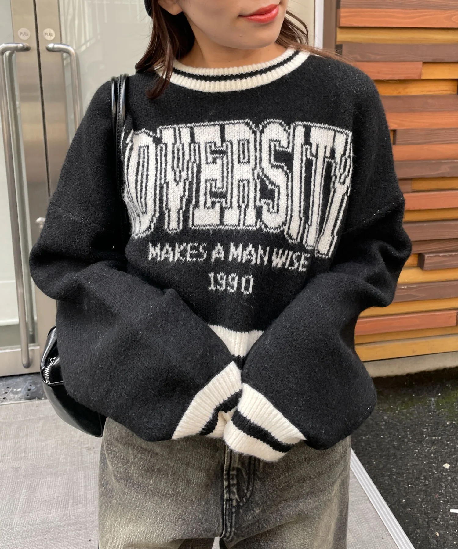 ラインリブフラッフィーショートニット - Image 22