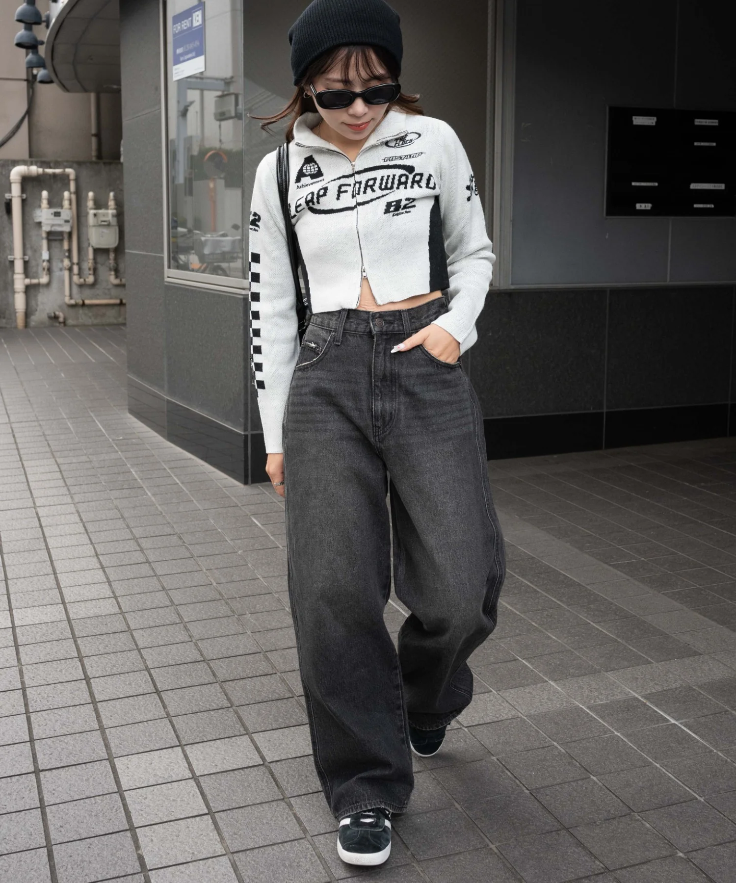 WZIPレーシングニットトップス - Image 3
