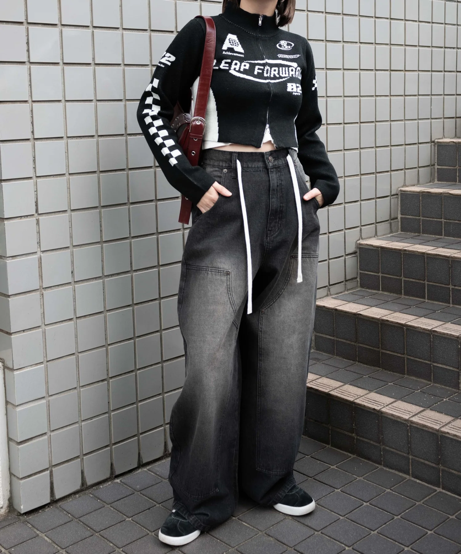 WZIPレーシングニットトップス - Image 4