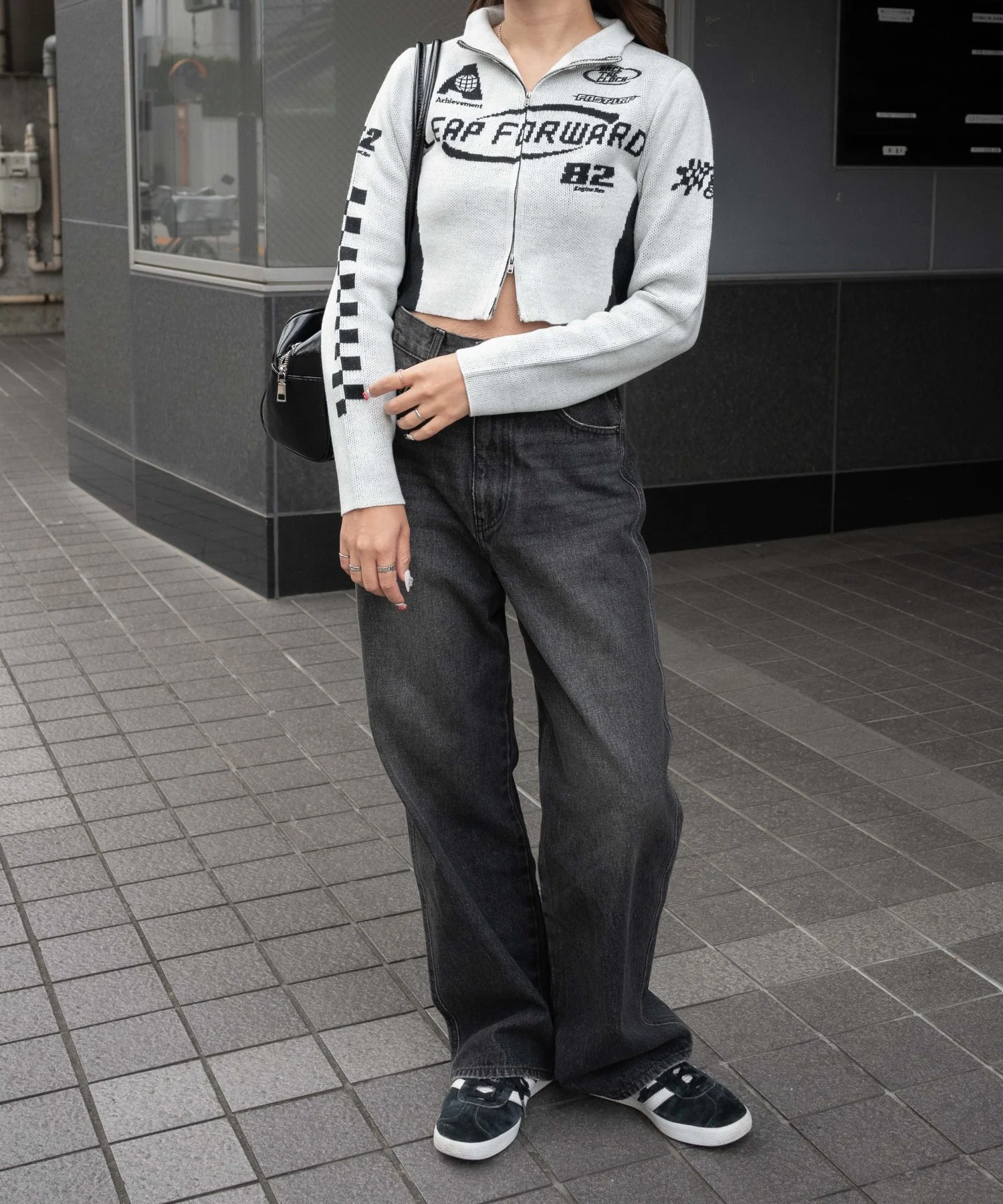 WZIPレーシングニットトップス - Image 8