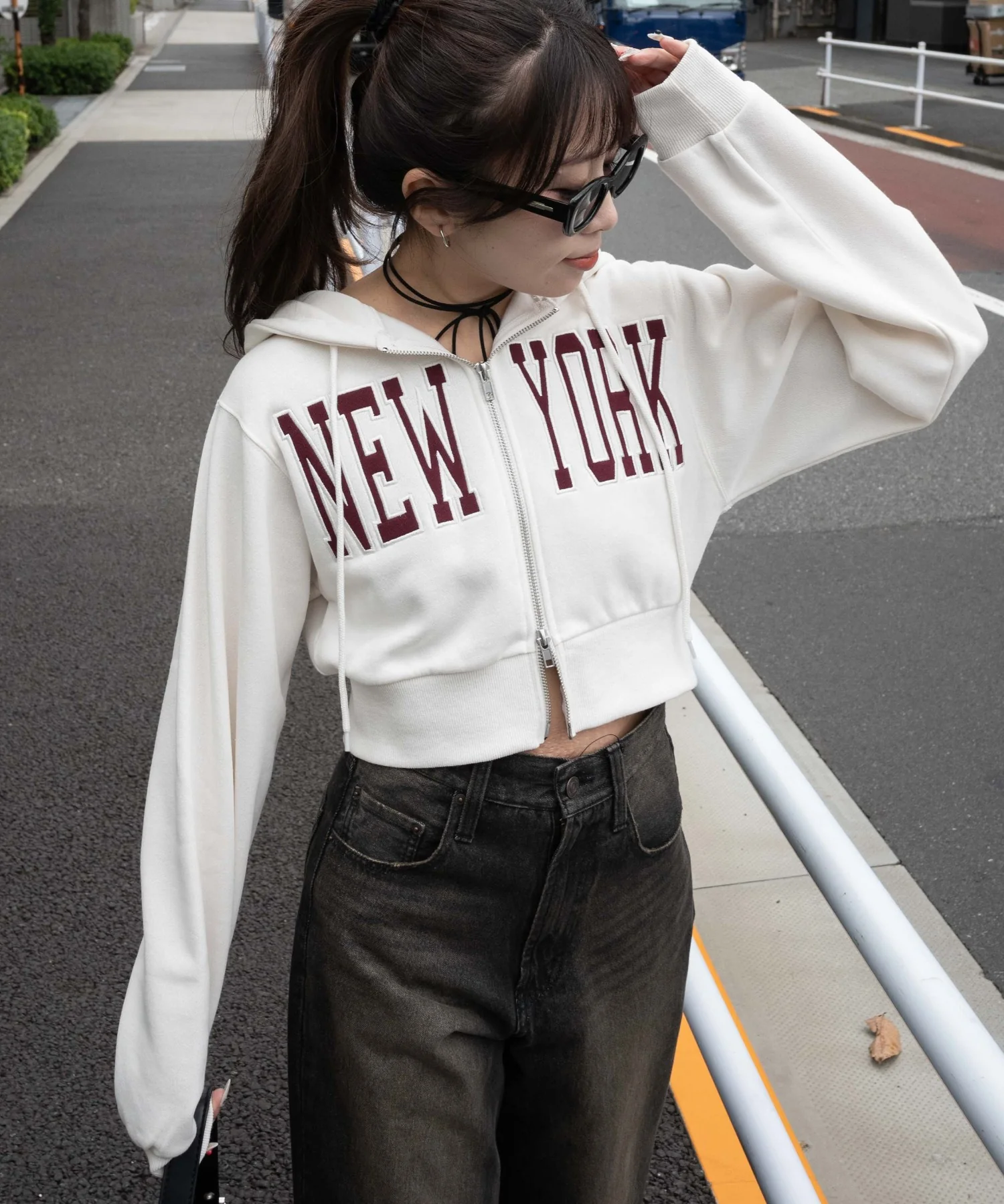 NEWYORK裏起毛ZIPパーカー