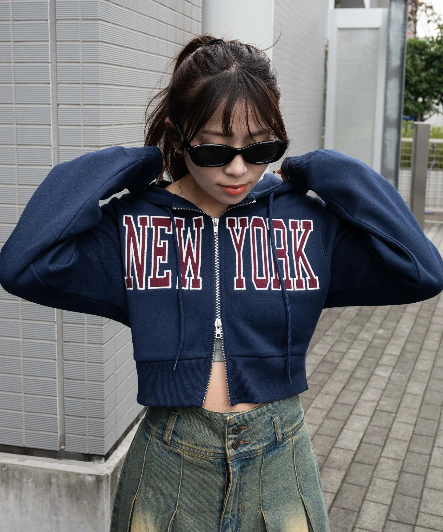 NEWYORK裏起毛ZIPパーカー - Image 2