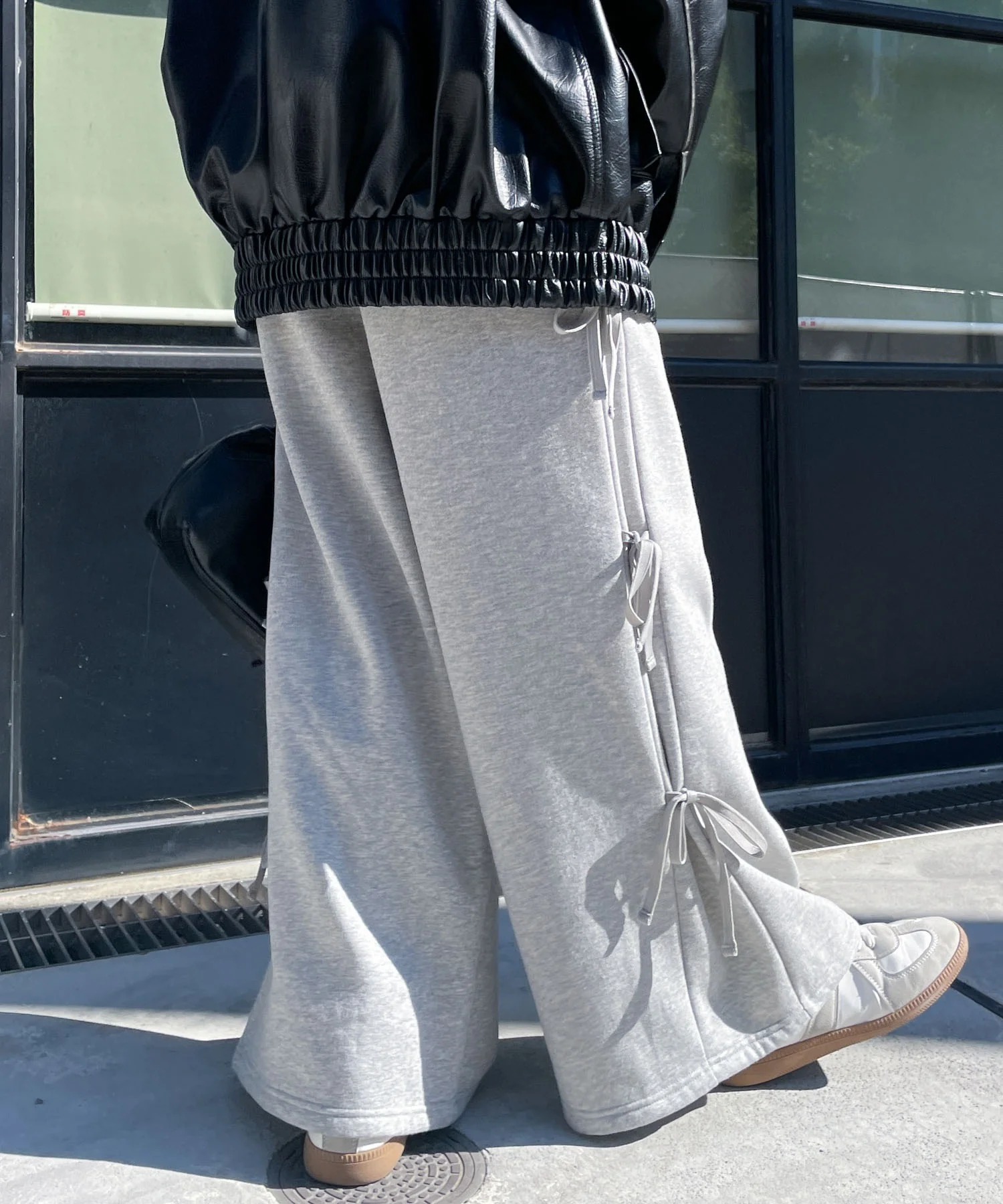 裏起毛サイドリボンスウェットパンツ - Image 8