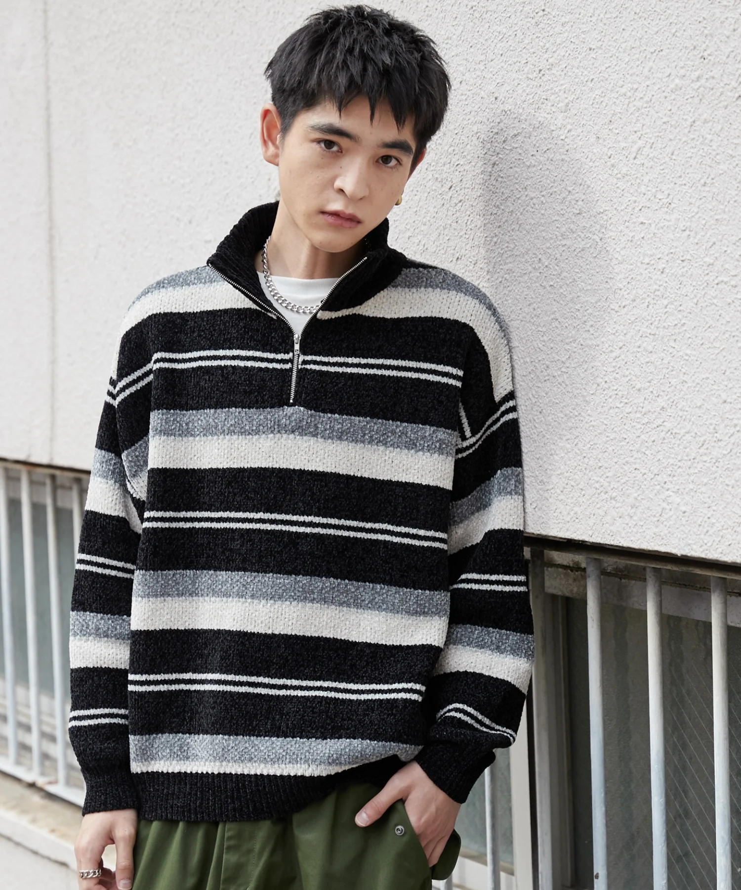 ベロアモールハーフジッププルオーバー - Image 10