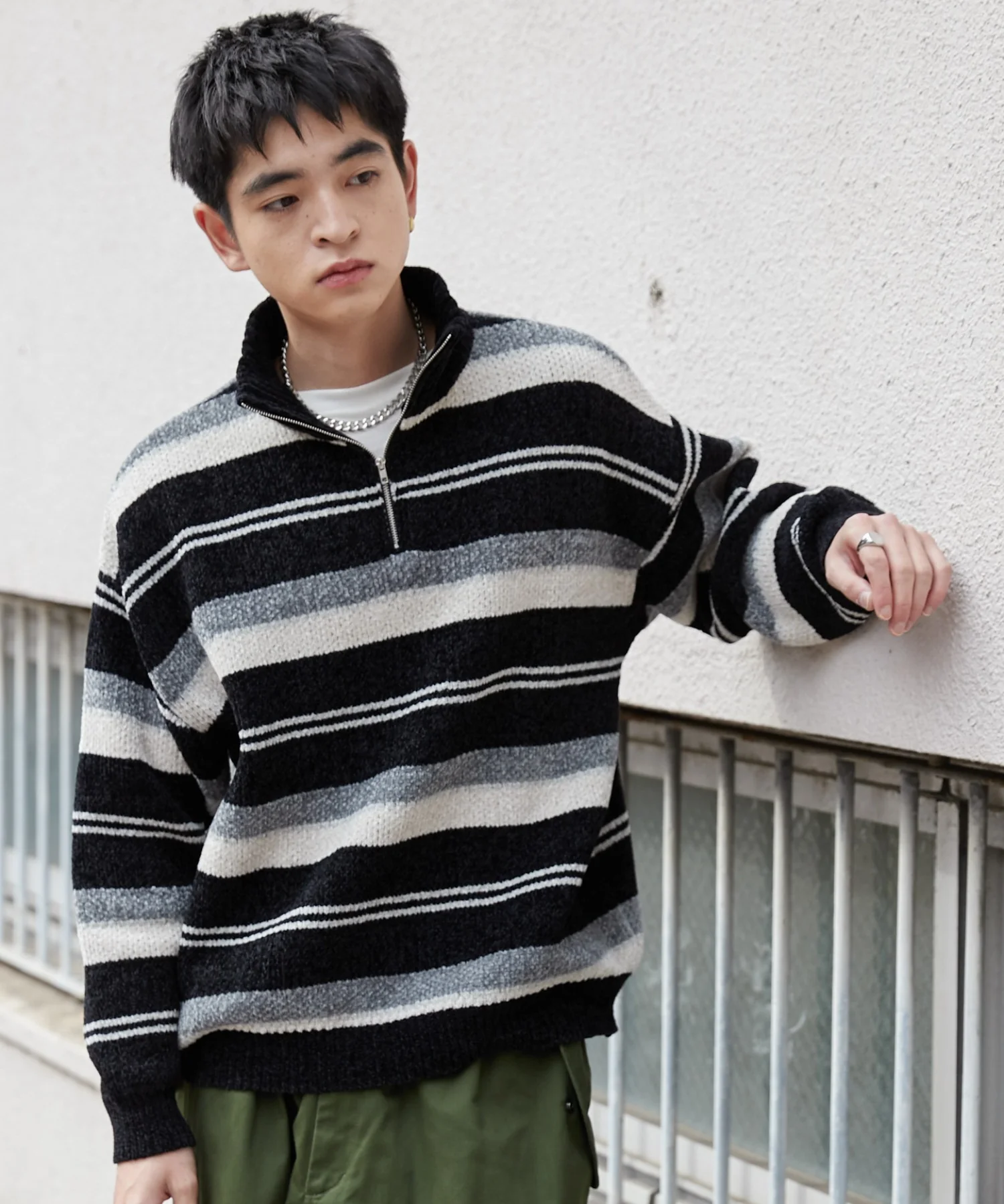 ベロアモールハーフジッププルオーバー - Image 11