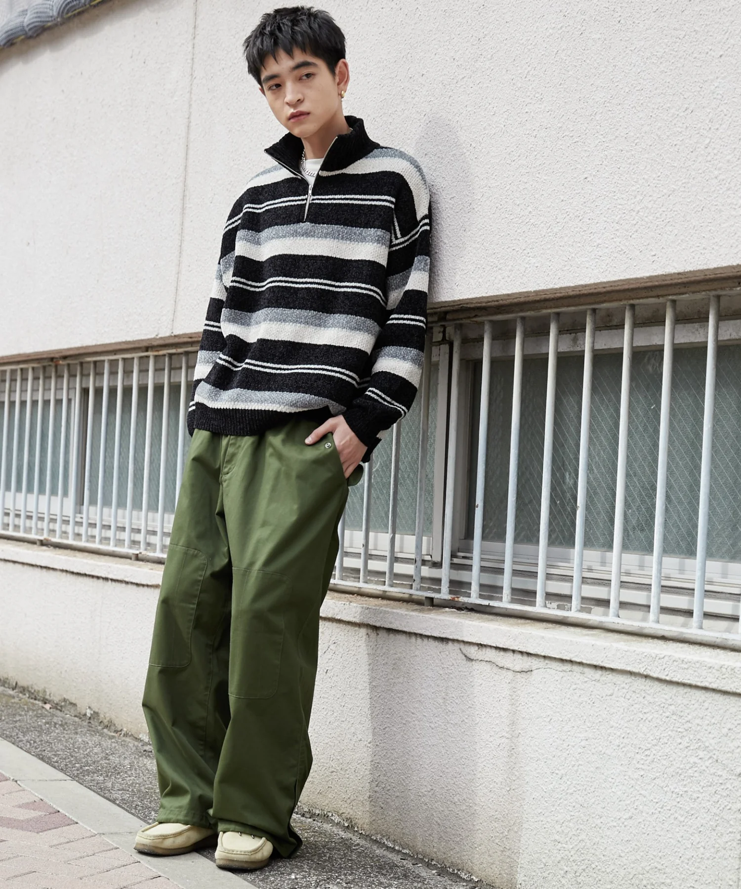 ベロアモールハーフジッププルオーバー - Image 4