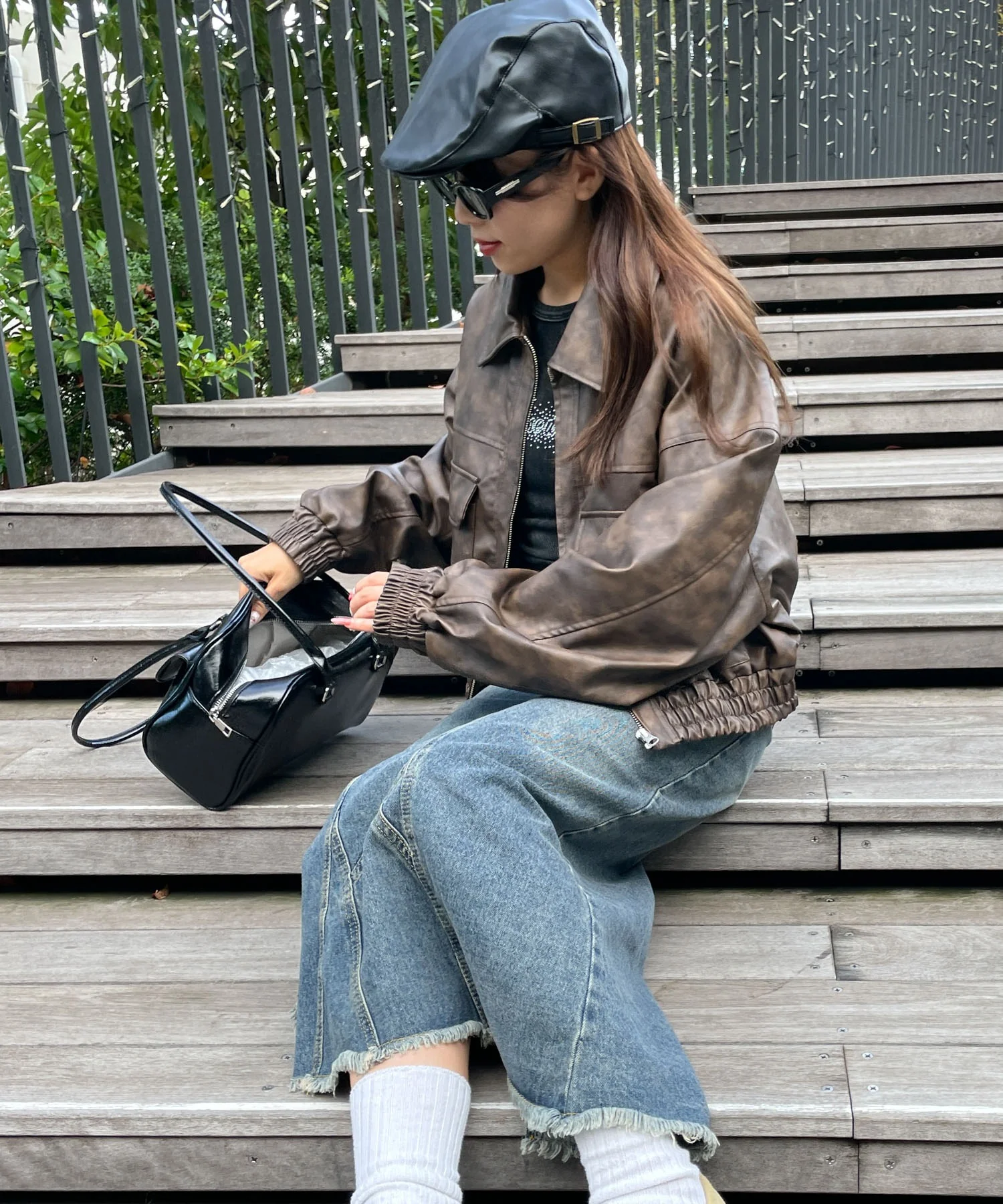 合皮ショートブルゾン - Image 16