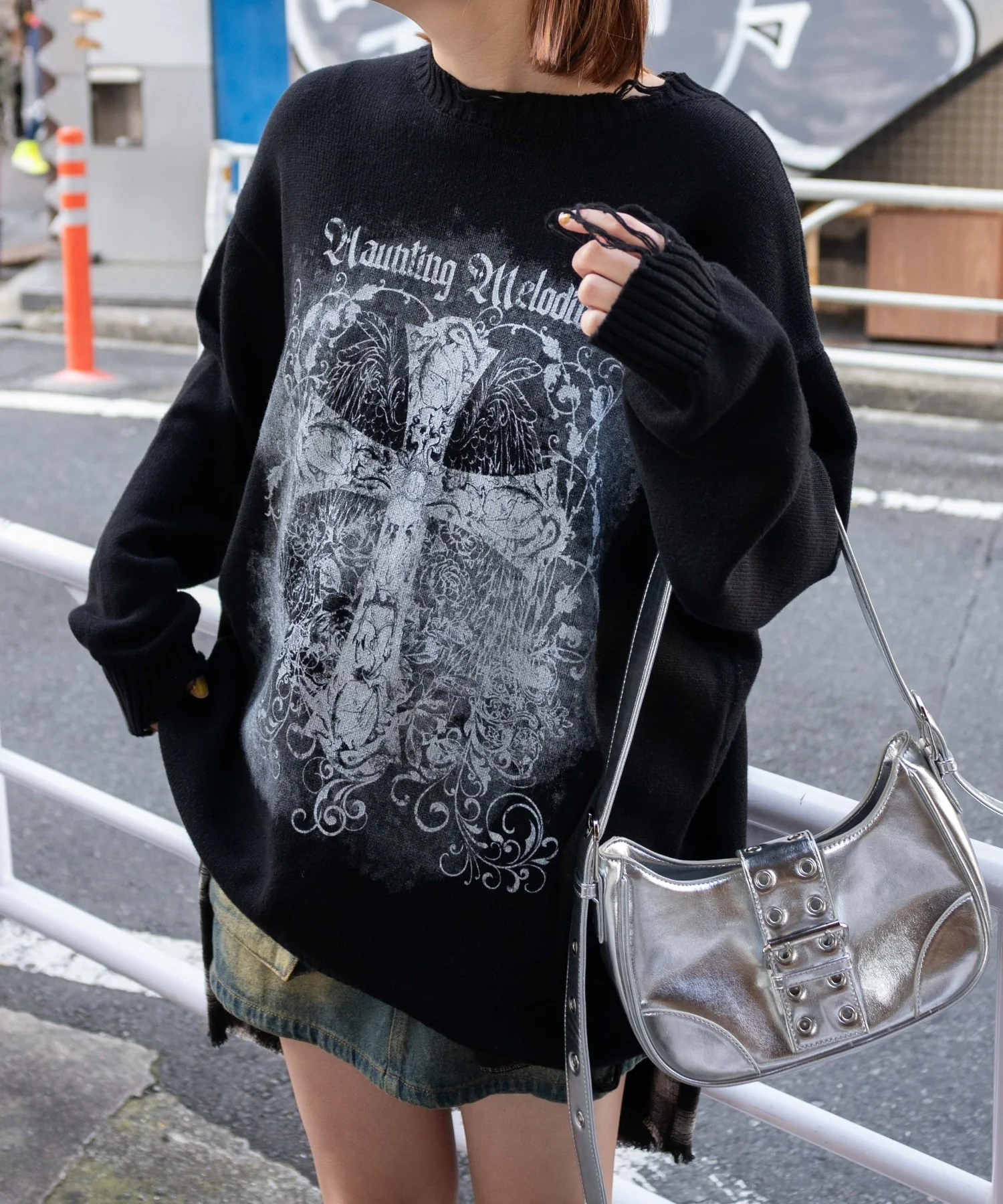 クラッシュBIGプリントニットプルオーバー - Image 16