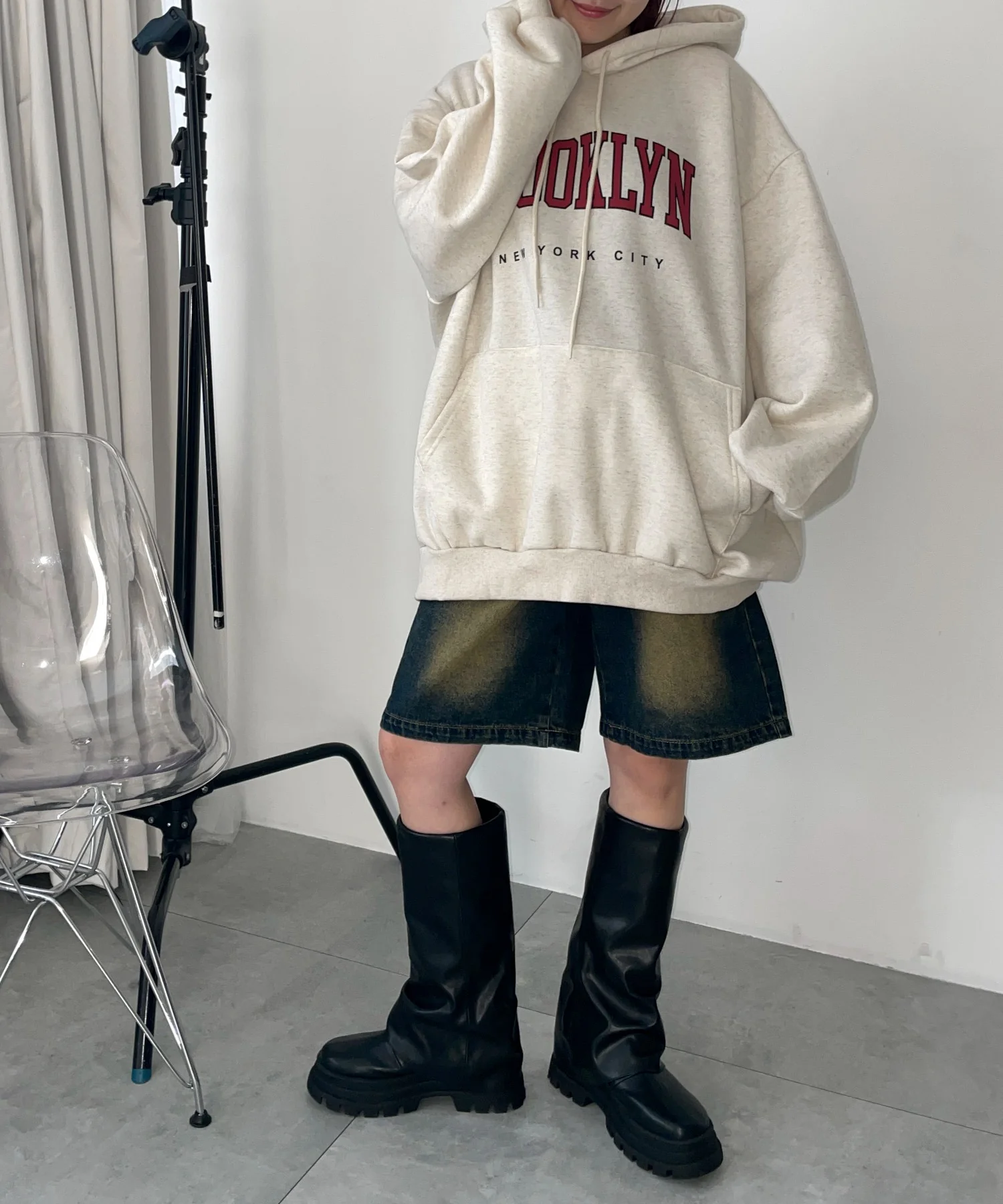 BROOKLYNロゴビッグパーカー - Image 4
