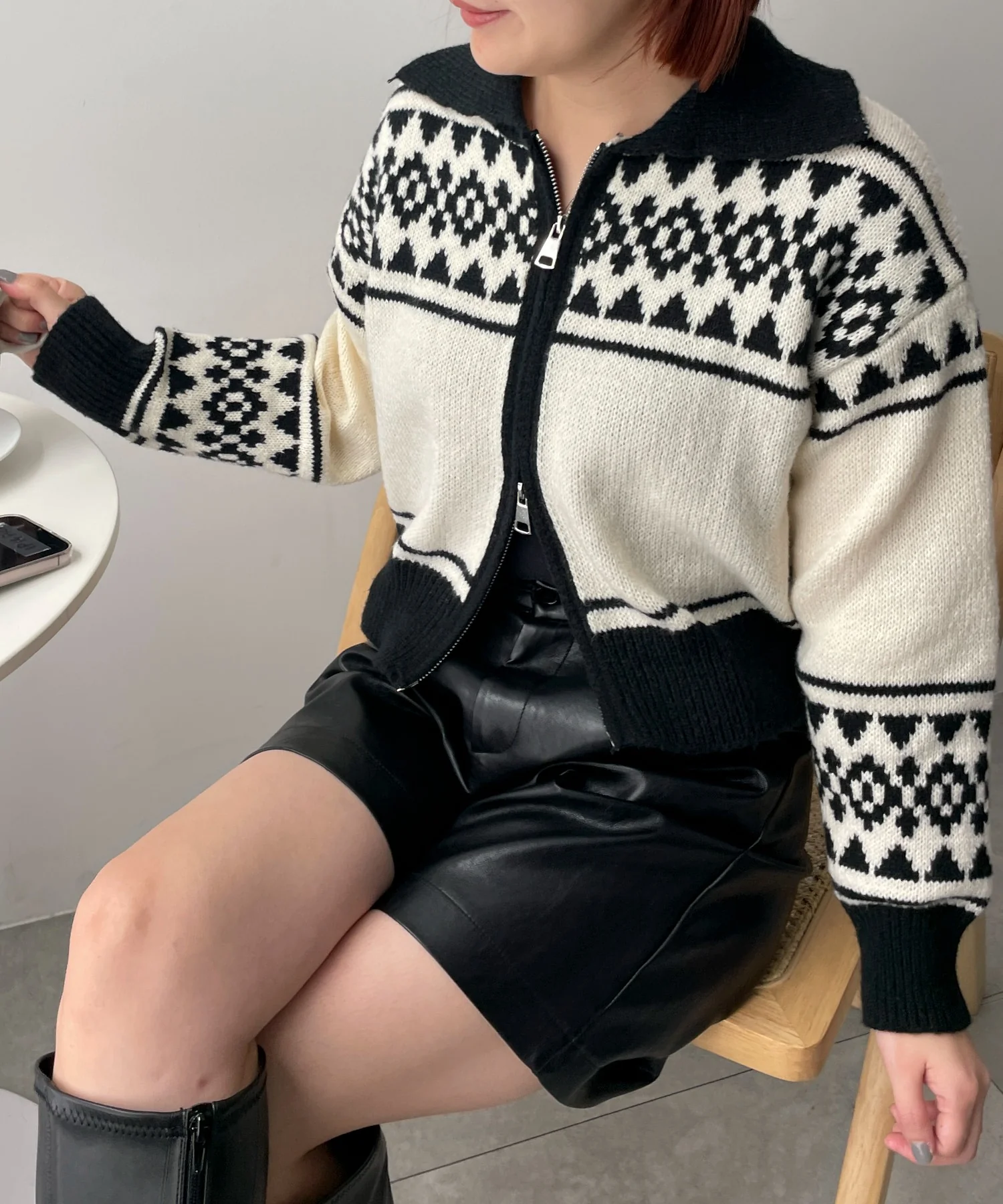 ノルディックダブルZIPニット - Image 4