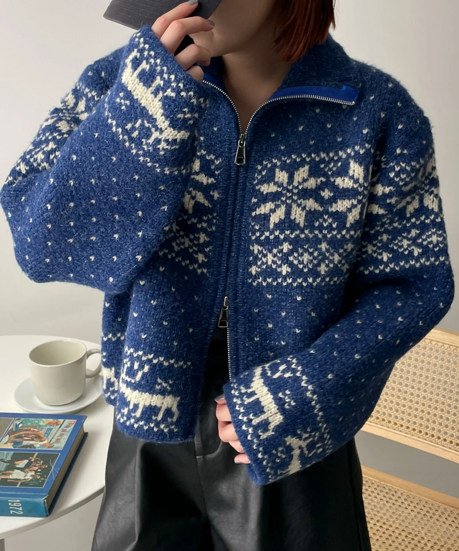 雪柄ZIPニット - Image 8
