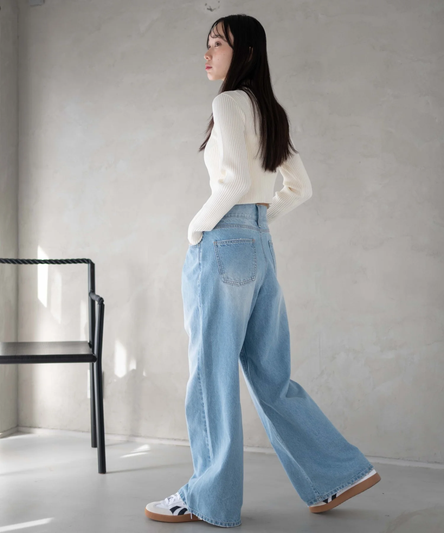 リブハイネックショートニット - Image 15