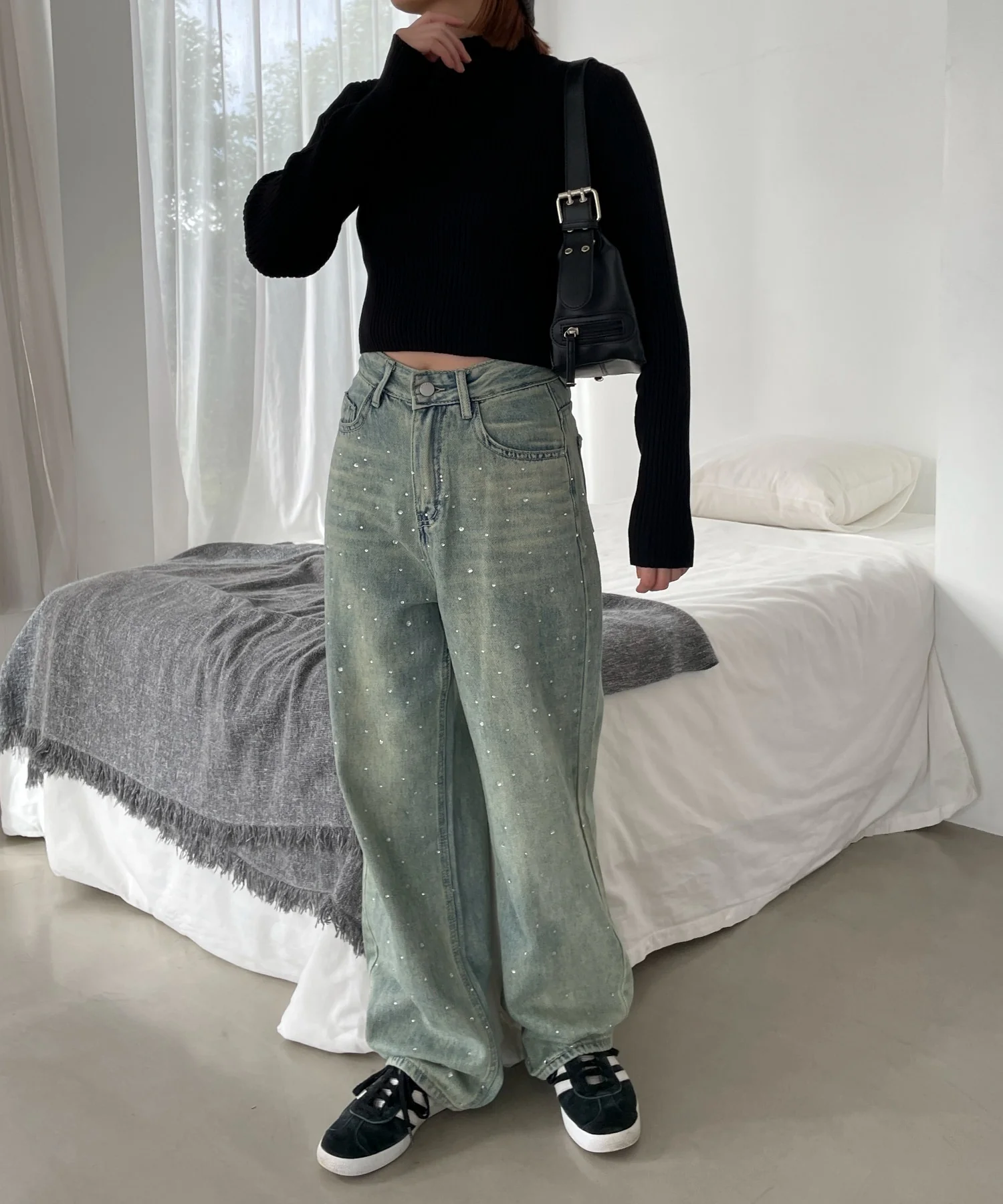 リブハイネックショートニット - Image 33