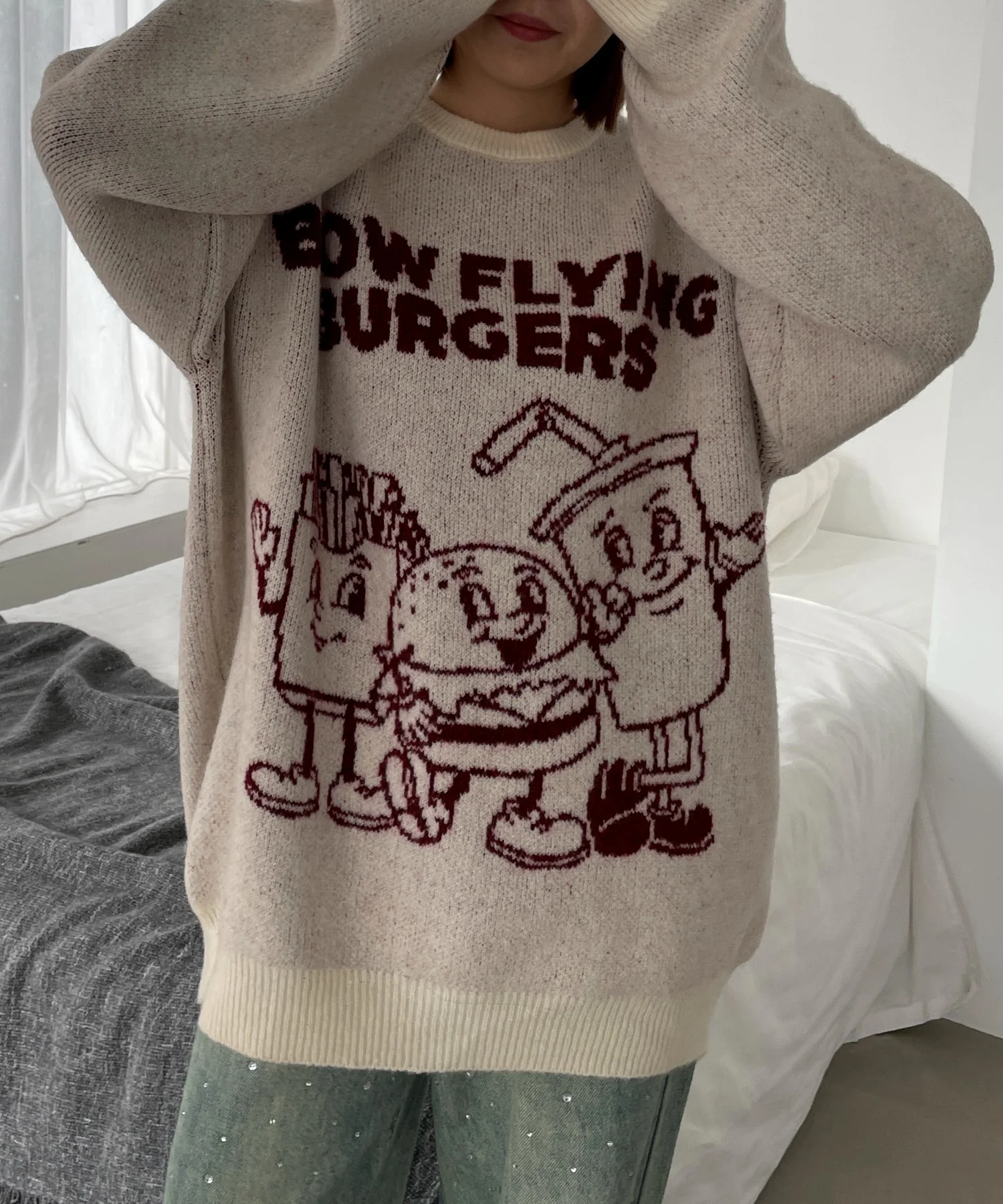 ファニーグラフィックフラッフィーニットプルオーバー - Image 12