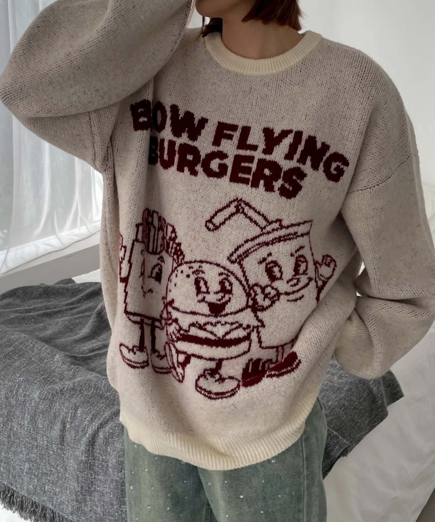 ファニーグラフィックフラッフィーニットプルオーバー - Image 13